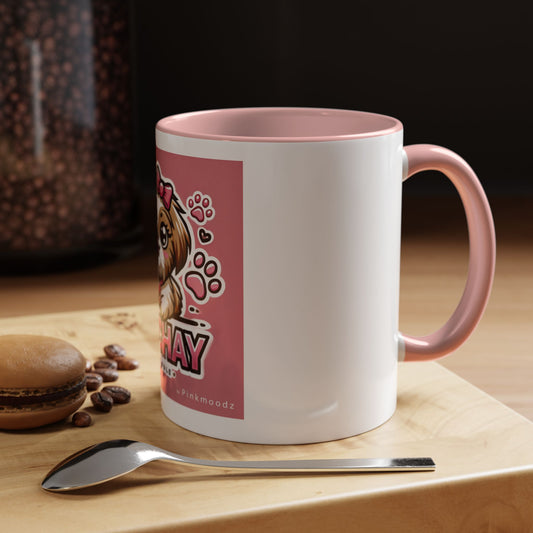 Cute Shih Tzu Dog Lover Accent Coffee Mug - CHUCHAY Design