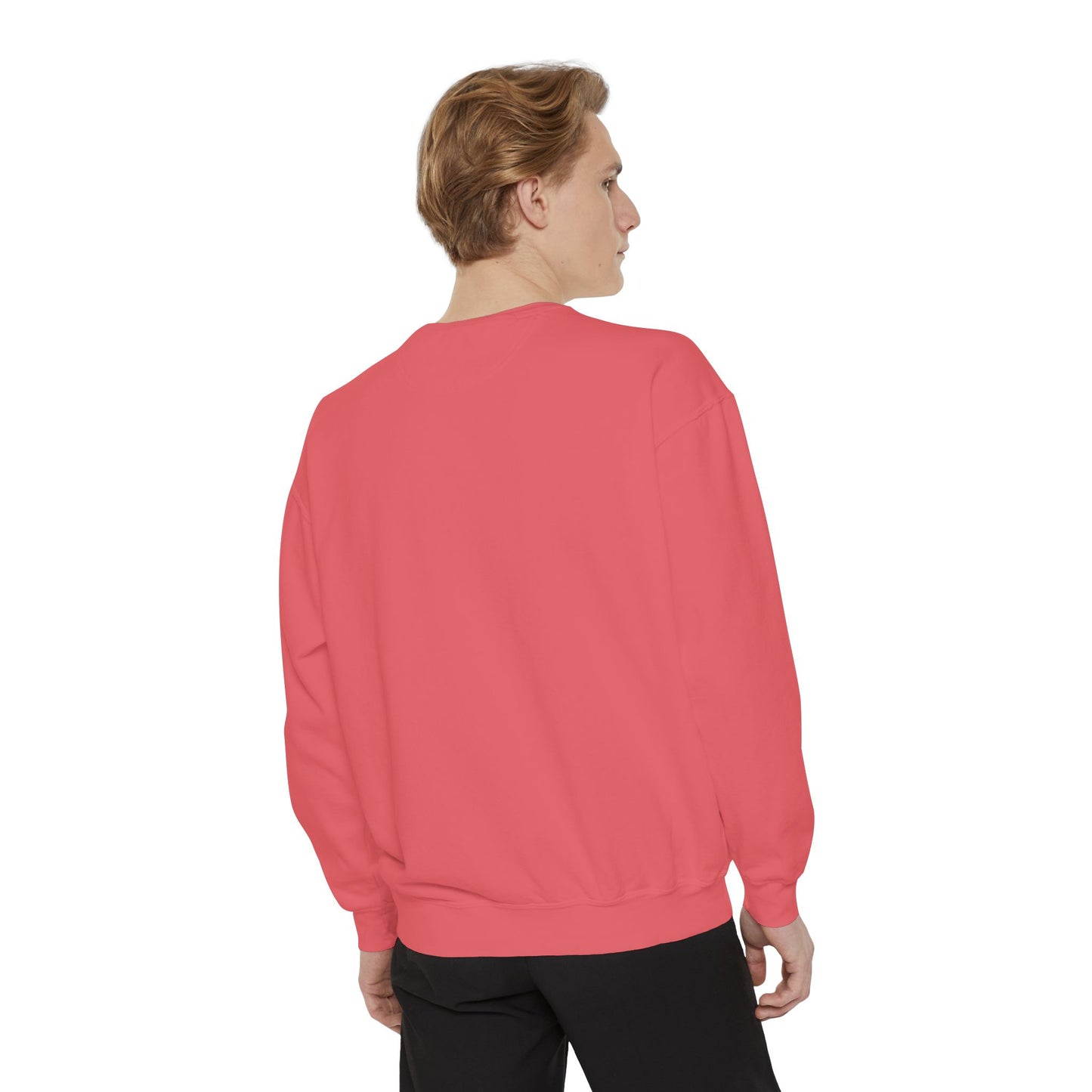 Pink Minimalist Garment-Dyed Unisex Sweatshirt