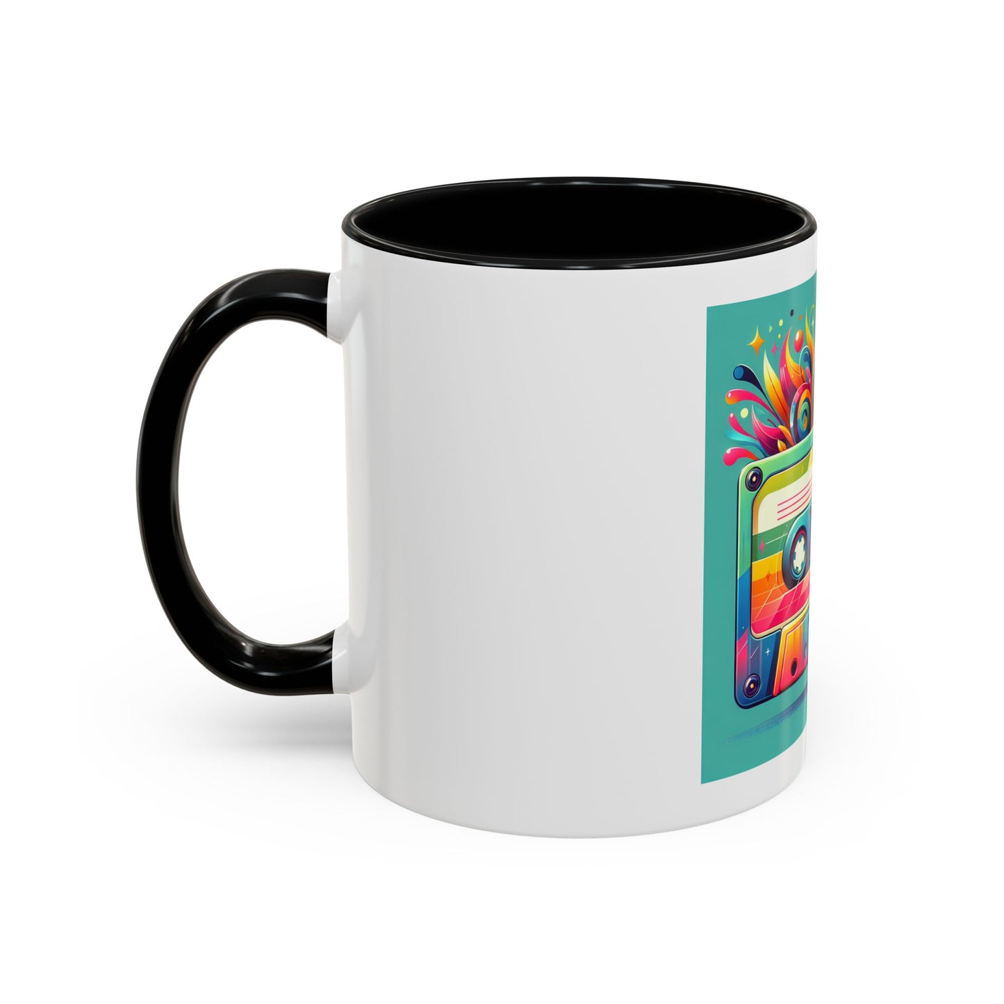 Retro Vibrant Coffee Mug - 11oz & 15oz - Perfect Gift for Music Lovers & Nostalgia Fans