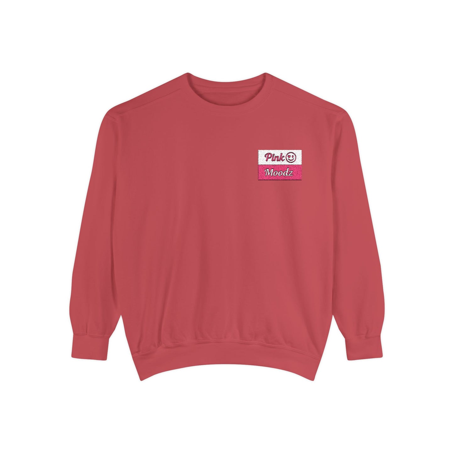 Pink Minimalist Garment-Dyed Unisex Sweatshirt
