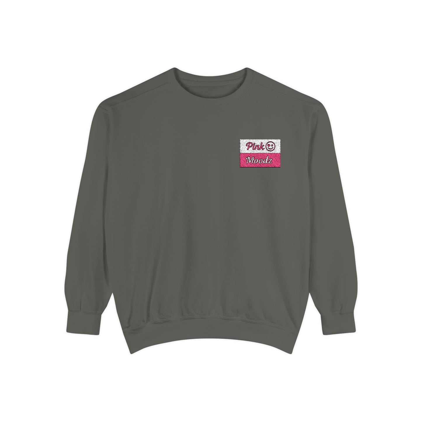 Pink Minimalist Garment-Dyed Unisex Sweatshirt