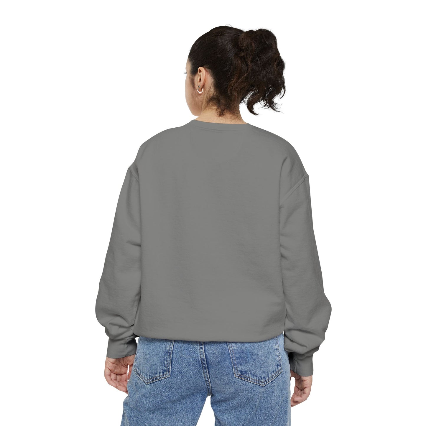 Pink Minimalist Garment-Dyed Unisex Sweatshirt