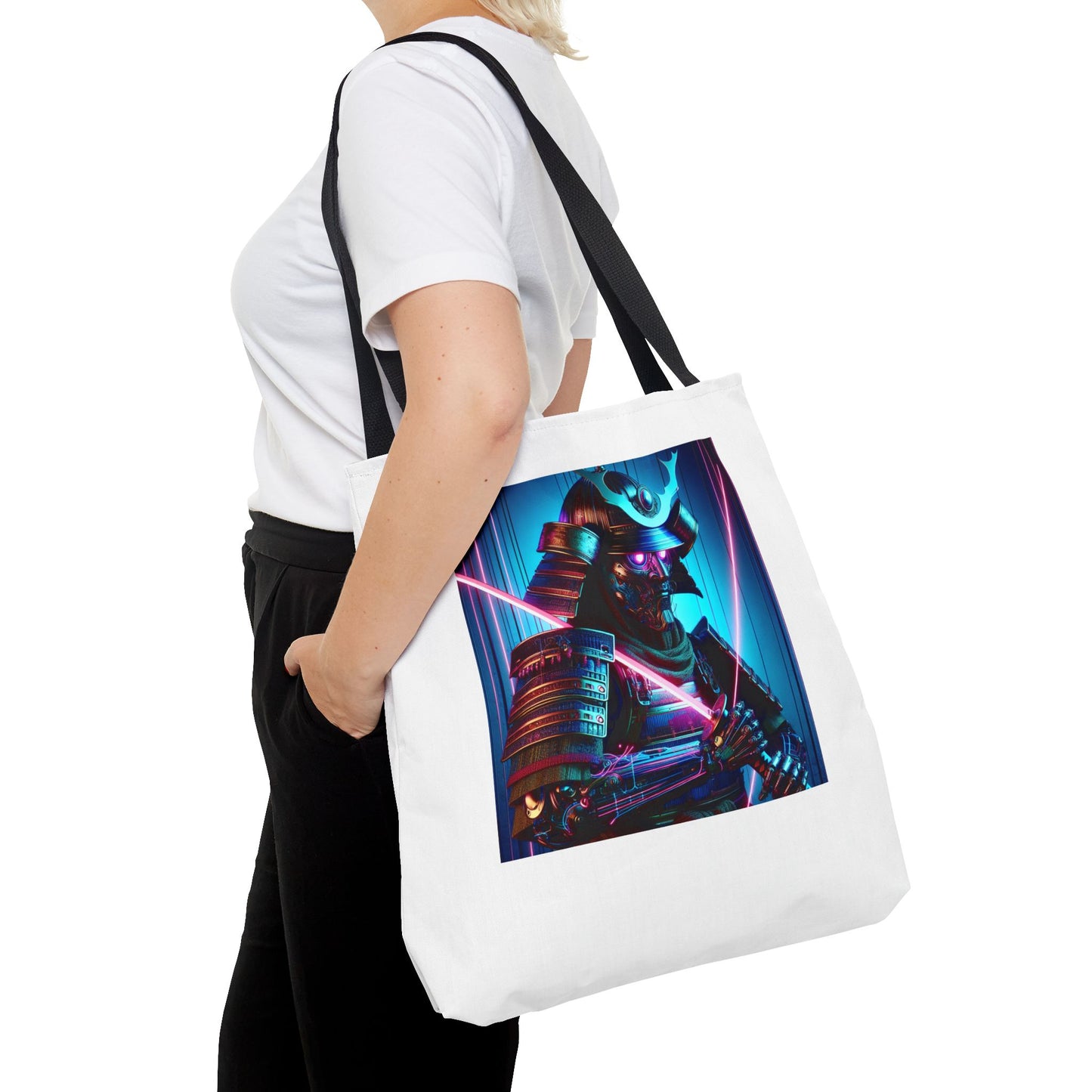 Neon Samurai Tote Bag - Stylish & Functional Carry-All for Gamers
