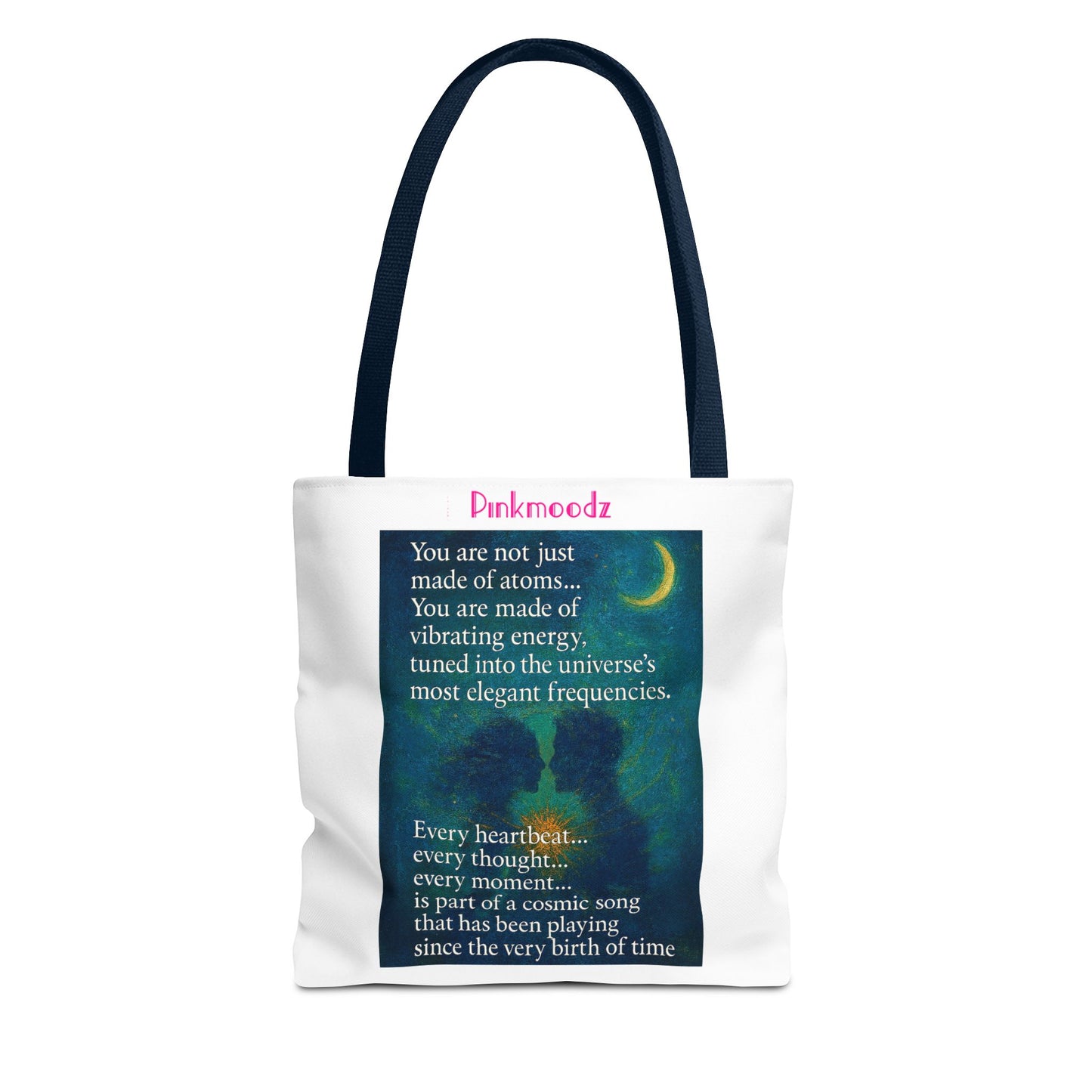 Cosmic Energy Tote Bag | Art Print Bag, Inspirational Gift, Eco-Friendly Reusable Tote, Affirmation Bag, Unique Shopping Tote