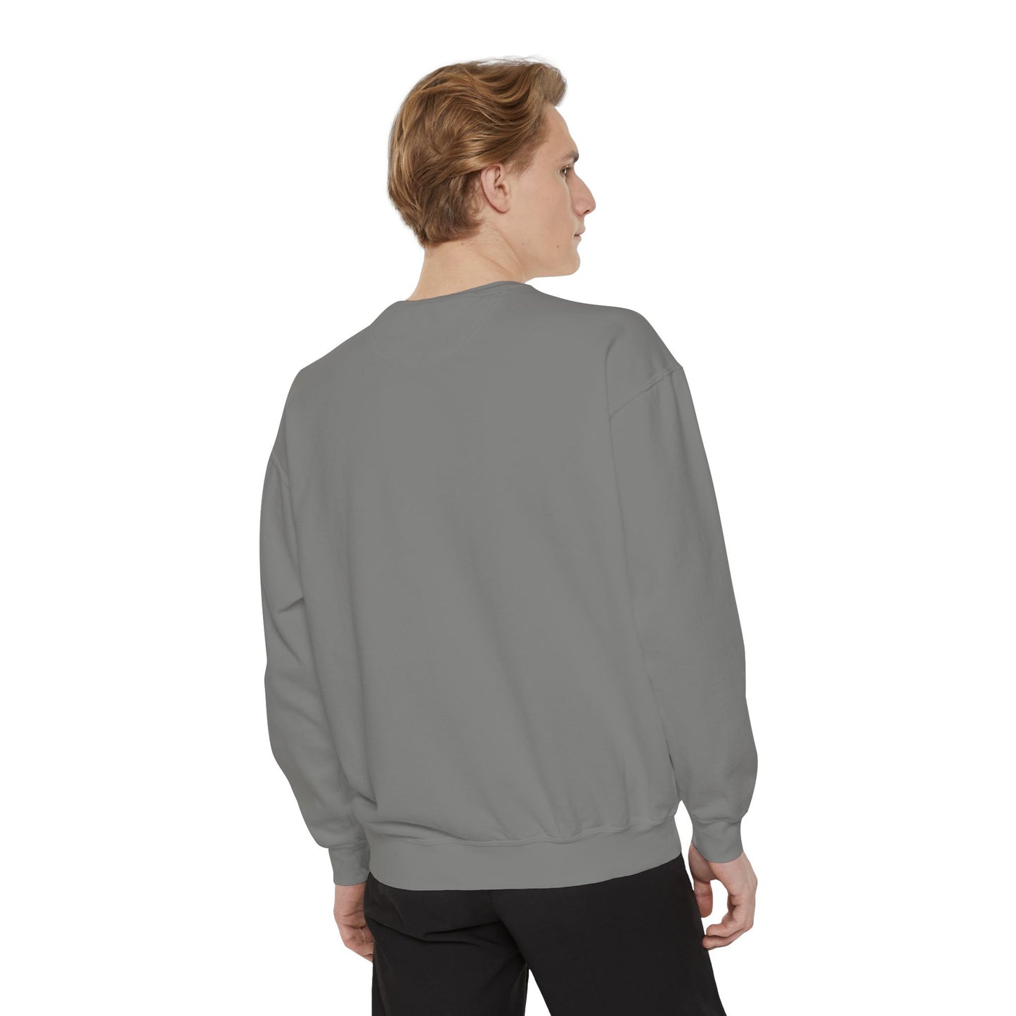 Pink Minimalist Garment-Dyed Unisex Sweatshirt