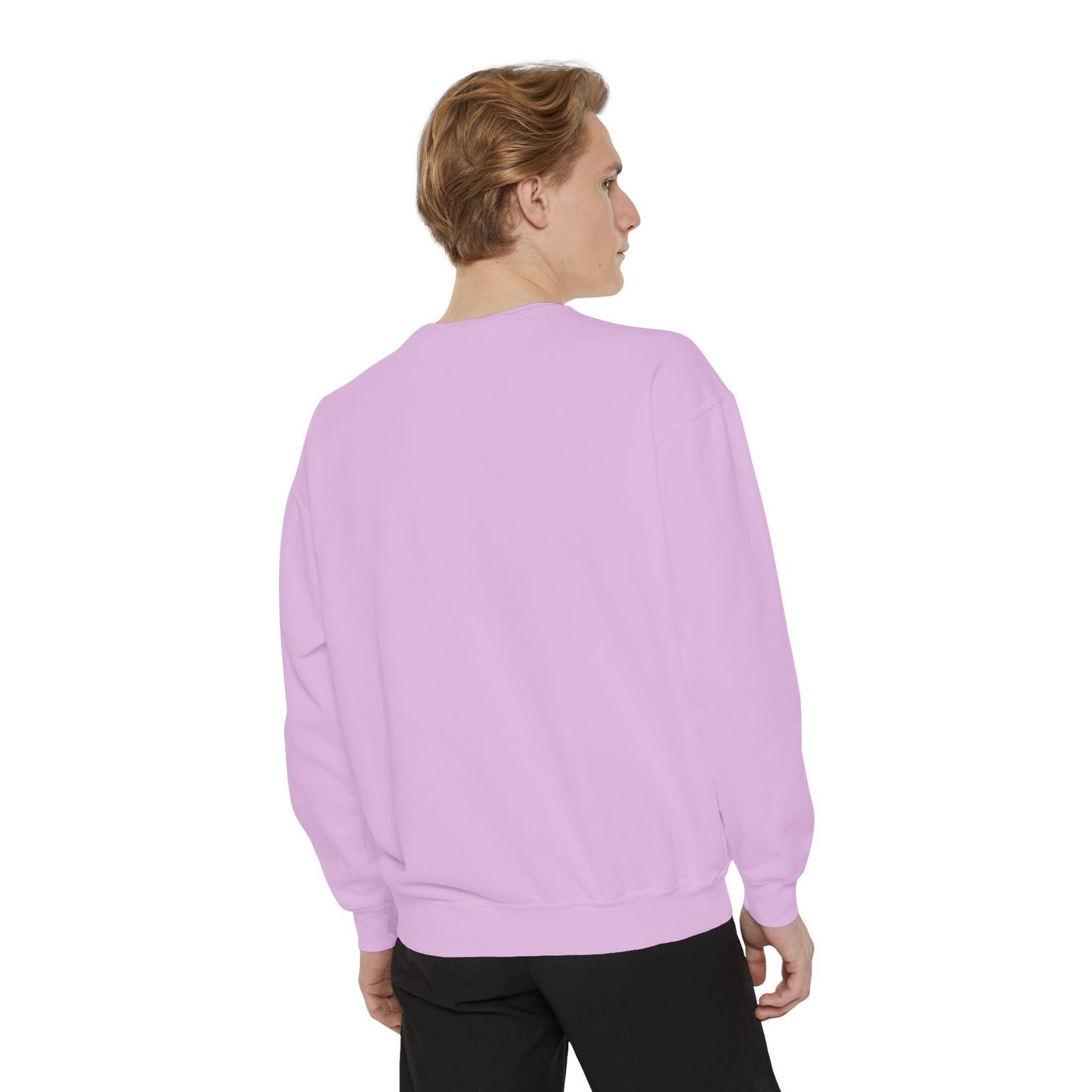 Pink Minimalist Garment-Dyed Unisex Sweatshirt