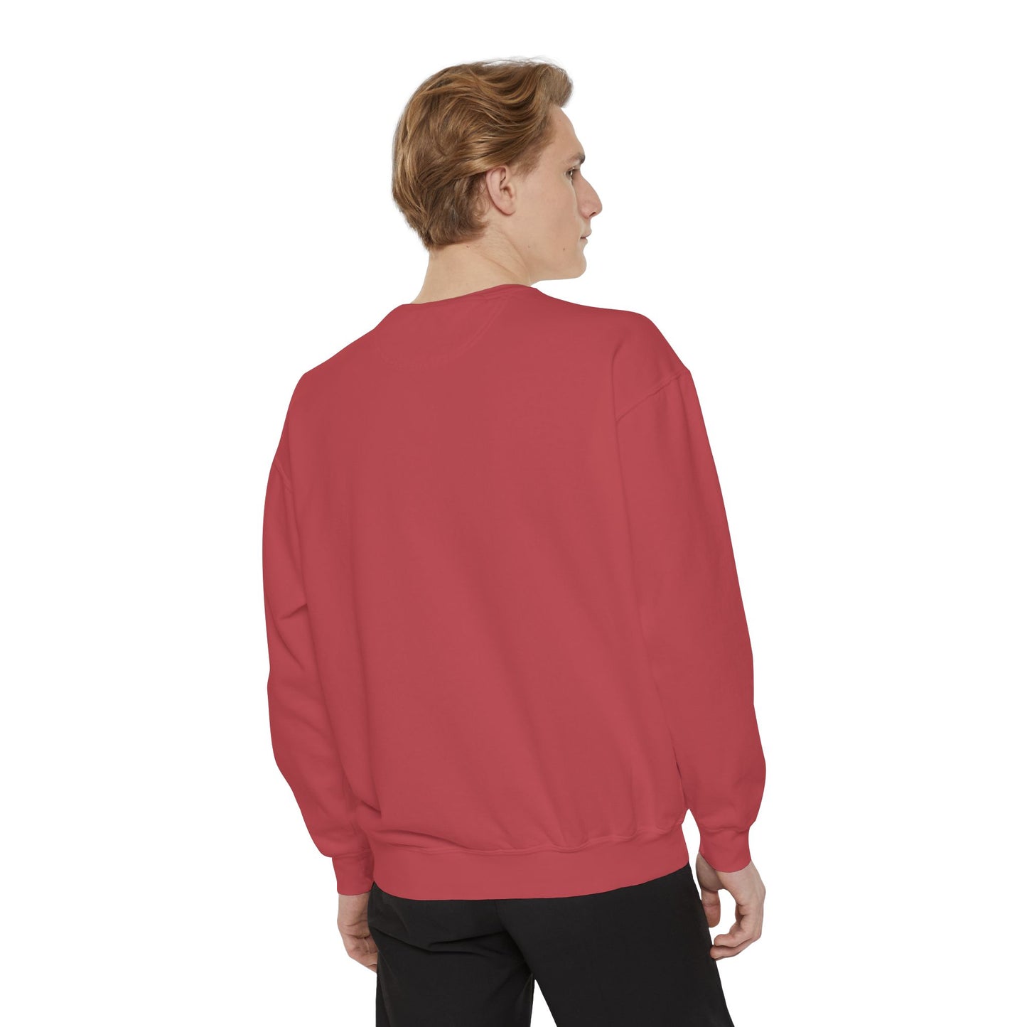 Pink Minimalist Garment-Dyed Unisex Sweatshirt