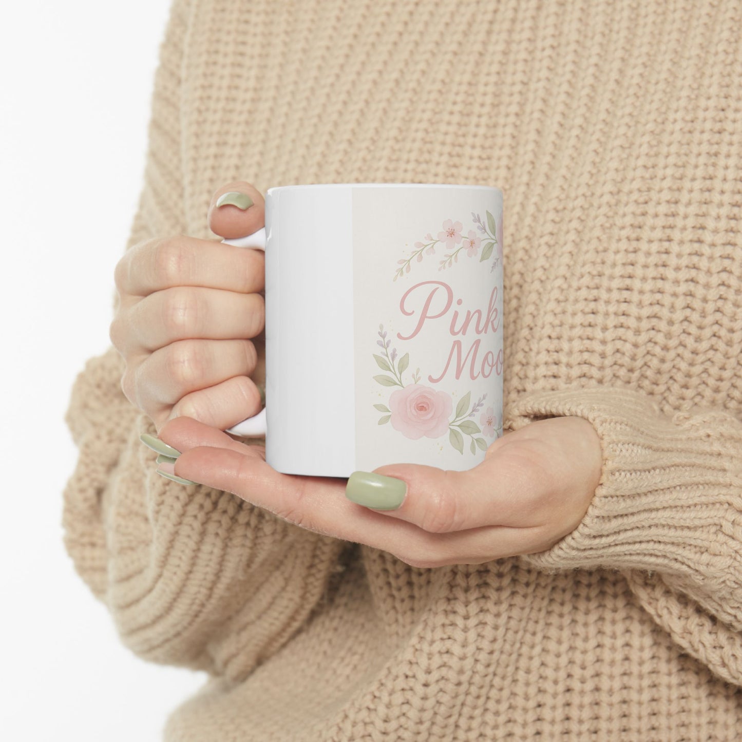 Floral Pink Mood Ceramic Mug - Perfect for Tea and Coffee Lovers
