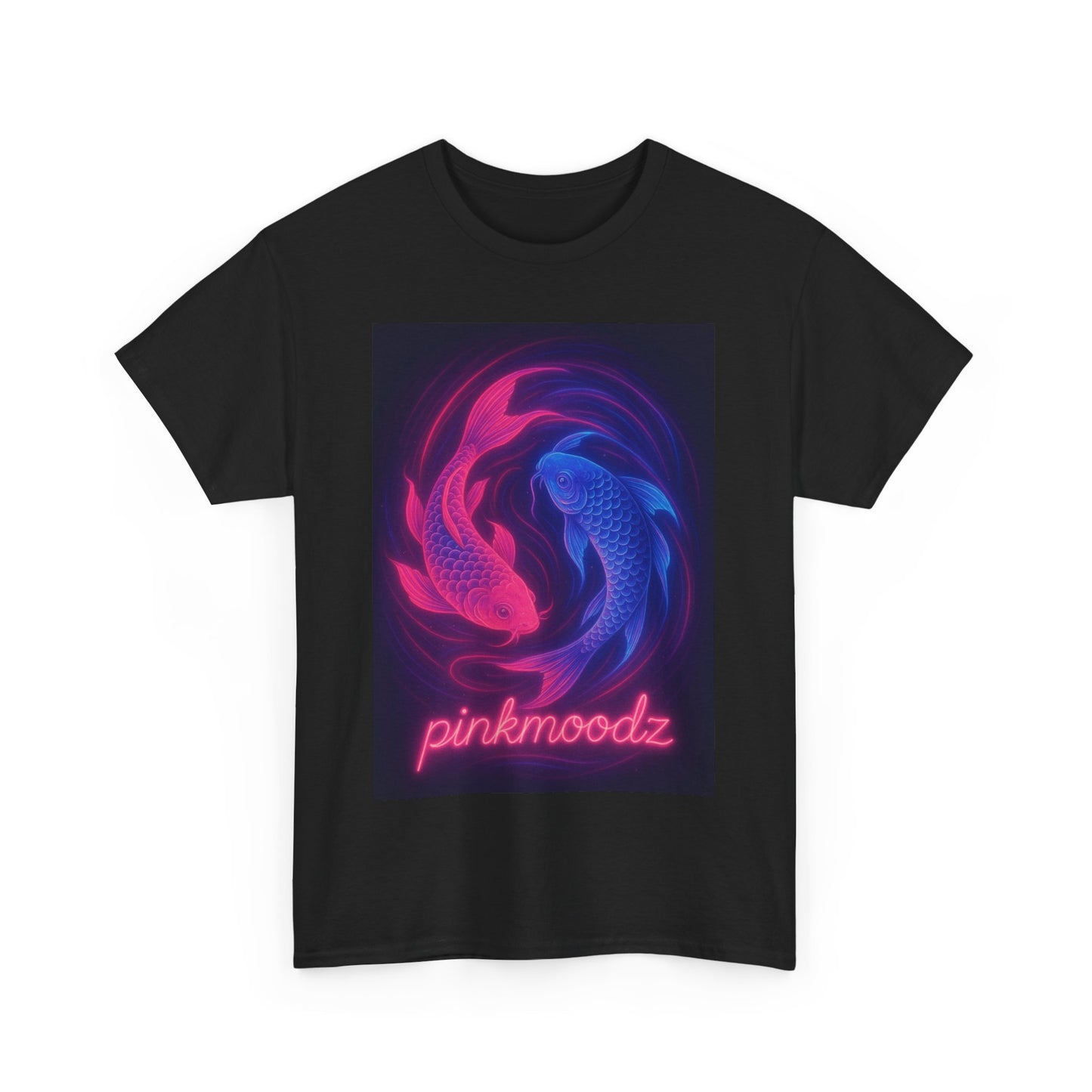 Vibrant Swirl Unisex Heavy Cotton Tee - 'pinkmoodz' Graphic