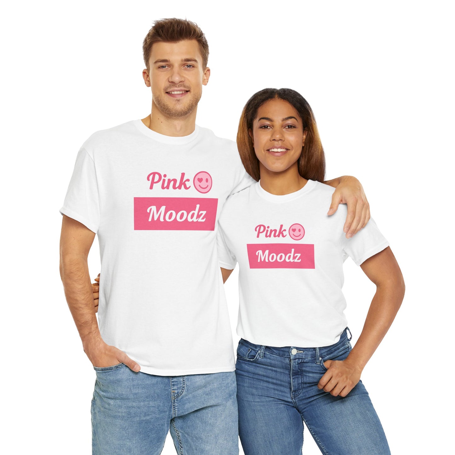 Pink Moodz Unisex Heavy Cotton Tee – Casual and Fun Vibe