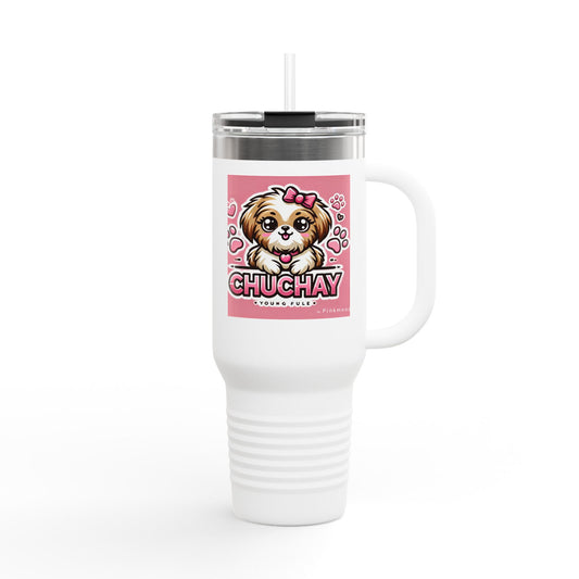 Cute Dog Lover Insulated Travel Mug - 40oz with CHUCHAY Design