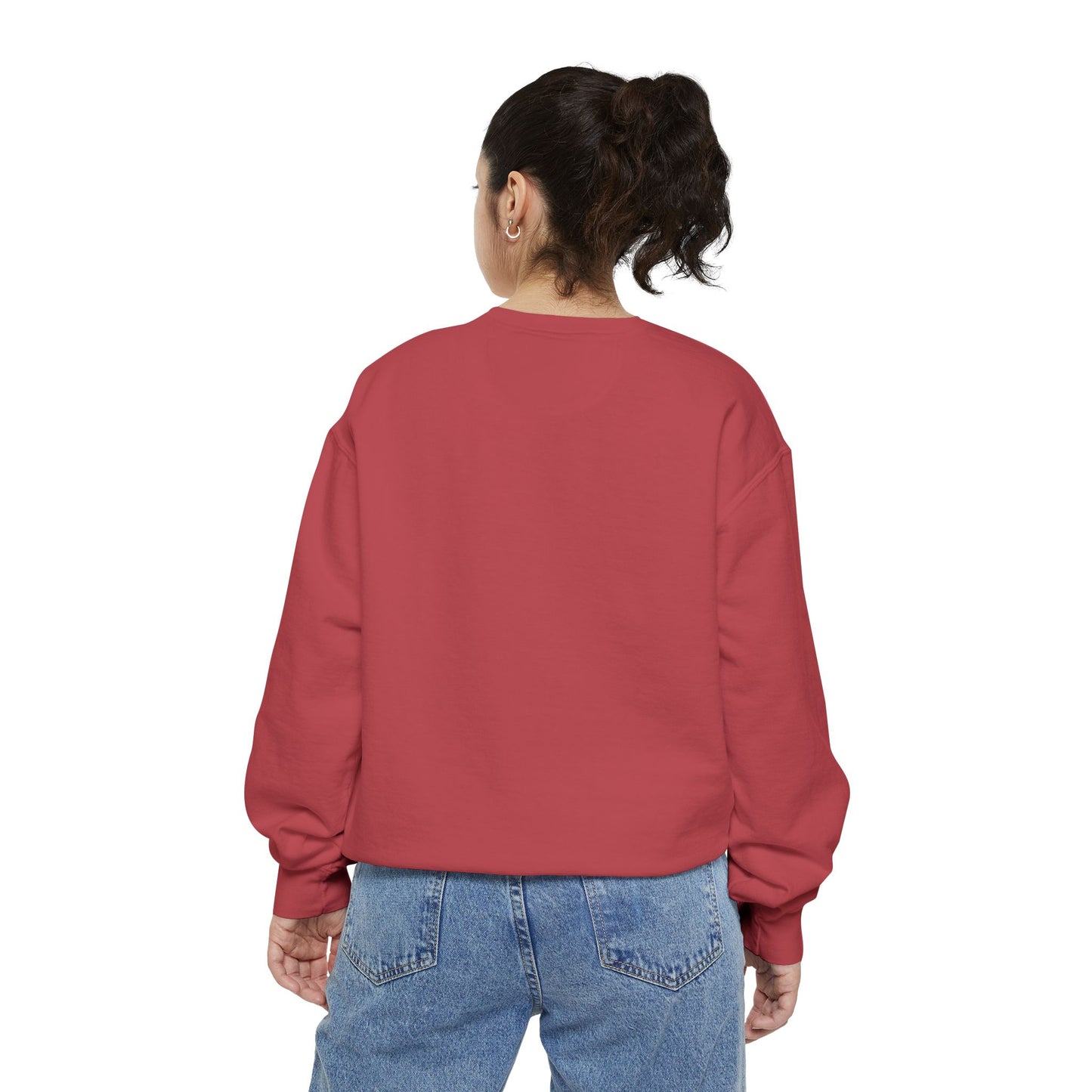 Pink Minimalist Garment-Dyed Unisex Sweatshirt