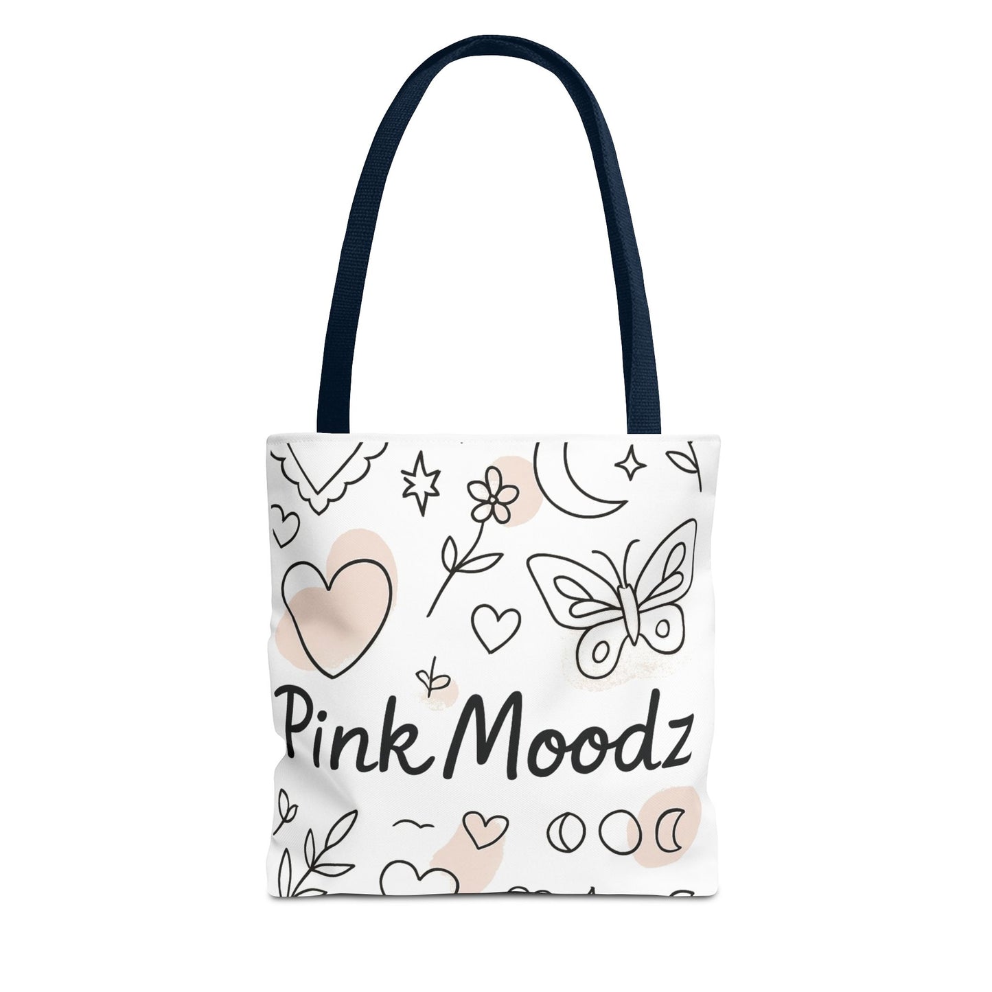 Whimsical Pink Moodz Tote Bag - Versatile Everyday Carryall for Artsy Souls
