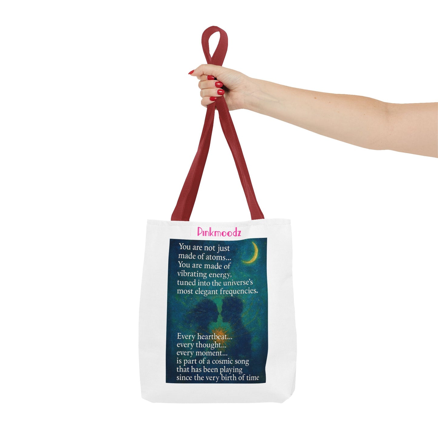 Cosmic Energy Tote Bag | Art Print Bag, Inspirational Gift, Eco-Friendly Reusable Tote, Affirmation Bag, Unique Shopping Tote
