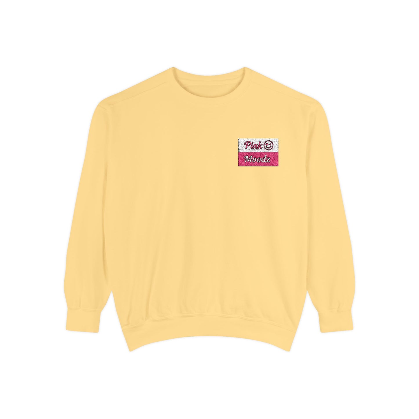 Pink Minimalist Garment-Dyed Unisex Sweatshirt