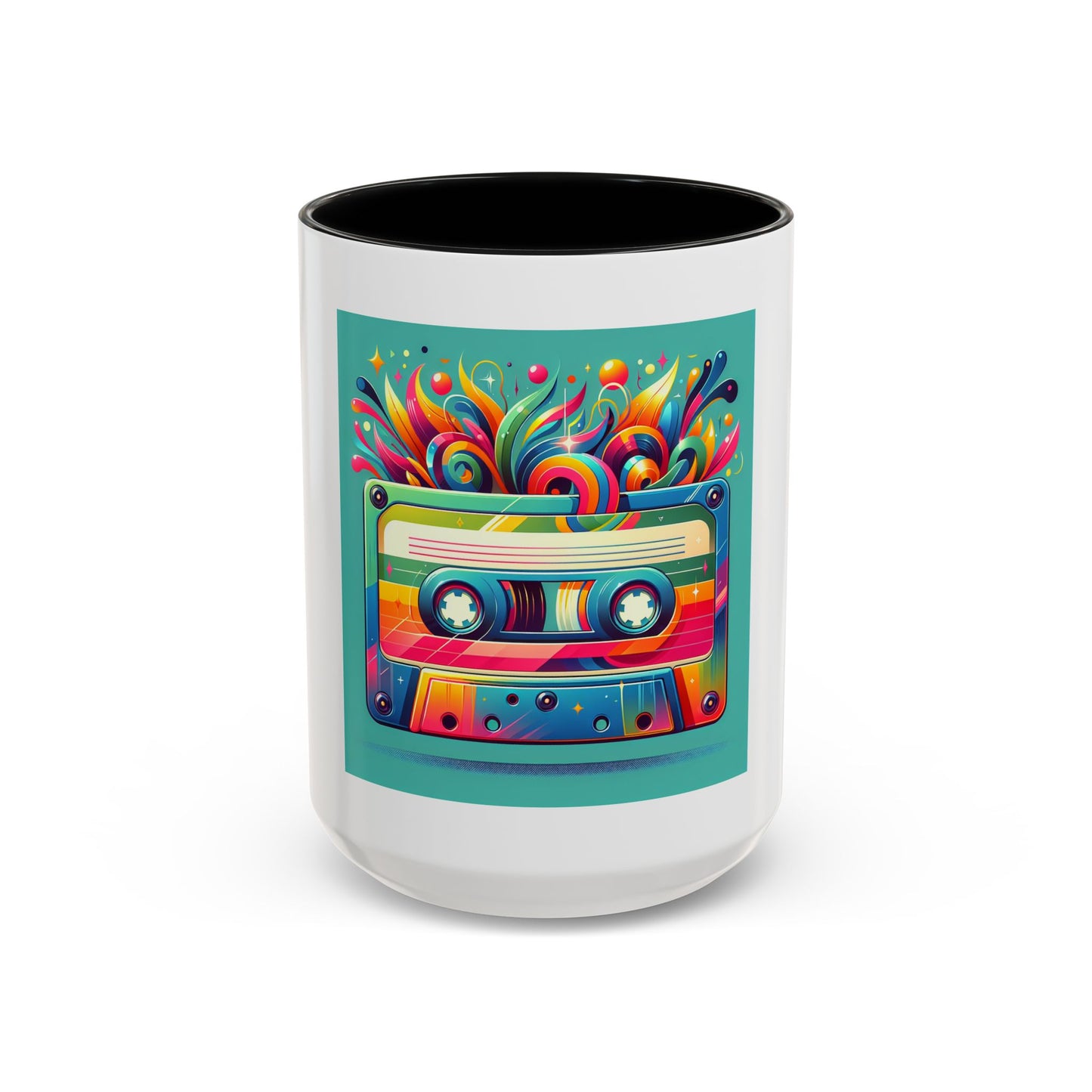 Retro Vibrant Coffee Mug - 11oz & 15oz - Perfect Gift for Music Lovers & Nostalgia Fans