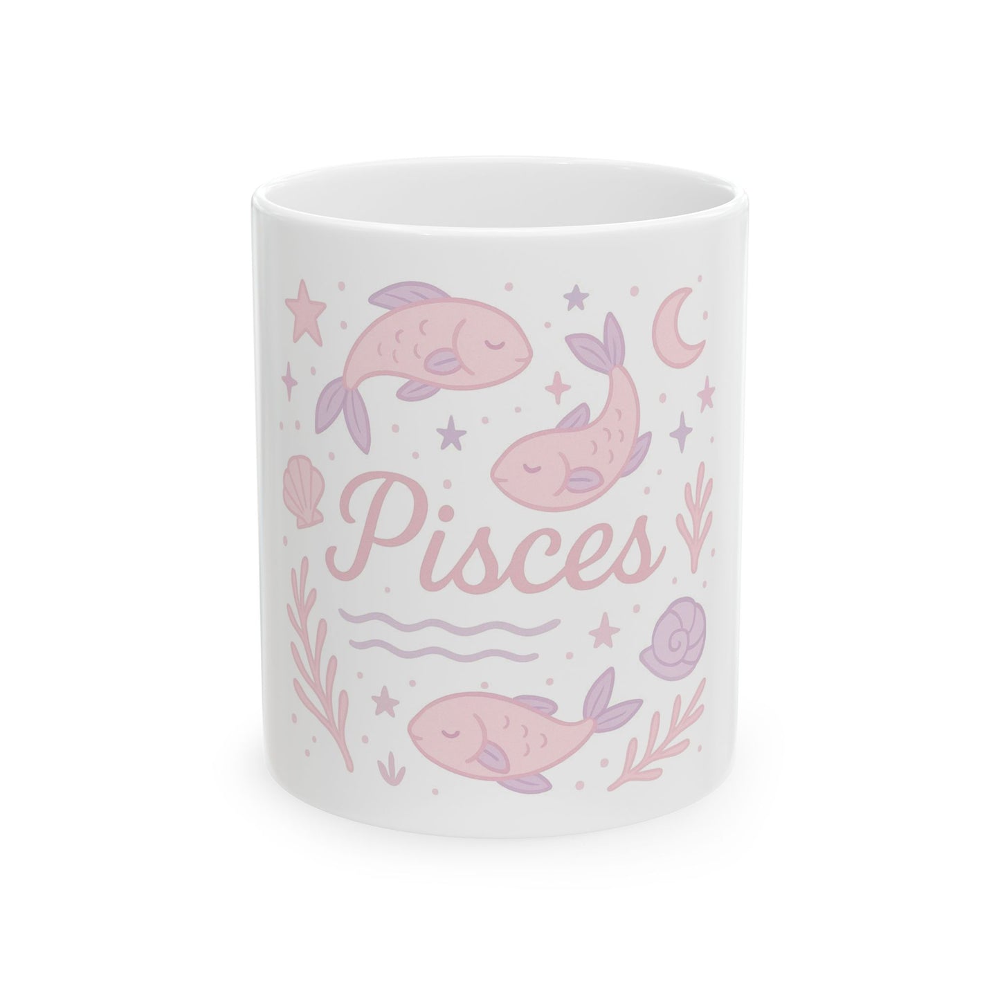 Pisces Zodiac Ceramic Mug - 11oz & 15oz Astrology Gift