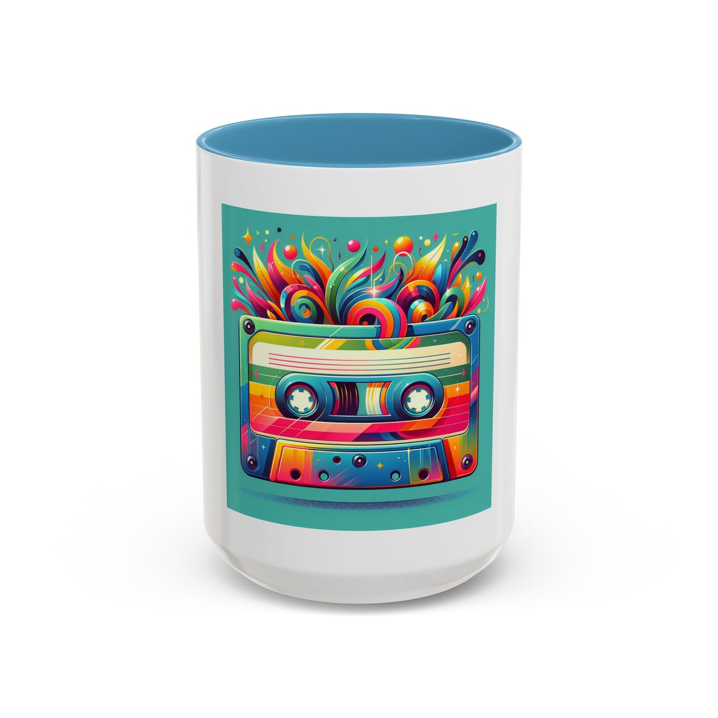 Retro Vibrant Coffee Mug - 11oz & 15oz - Perfect Gift for Music Lovers & Nostalgia Fans
