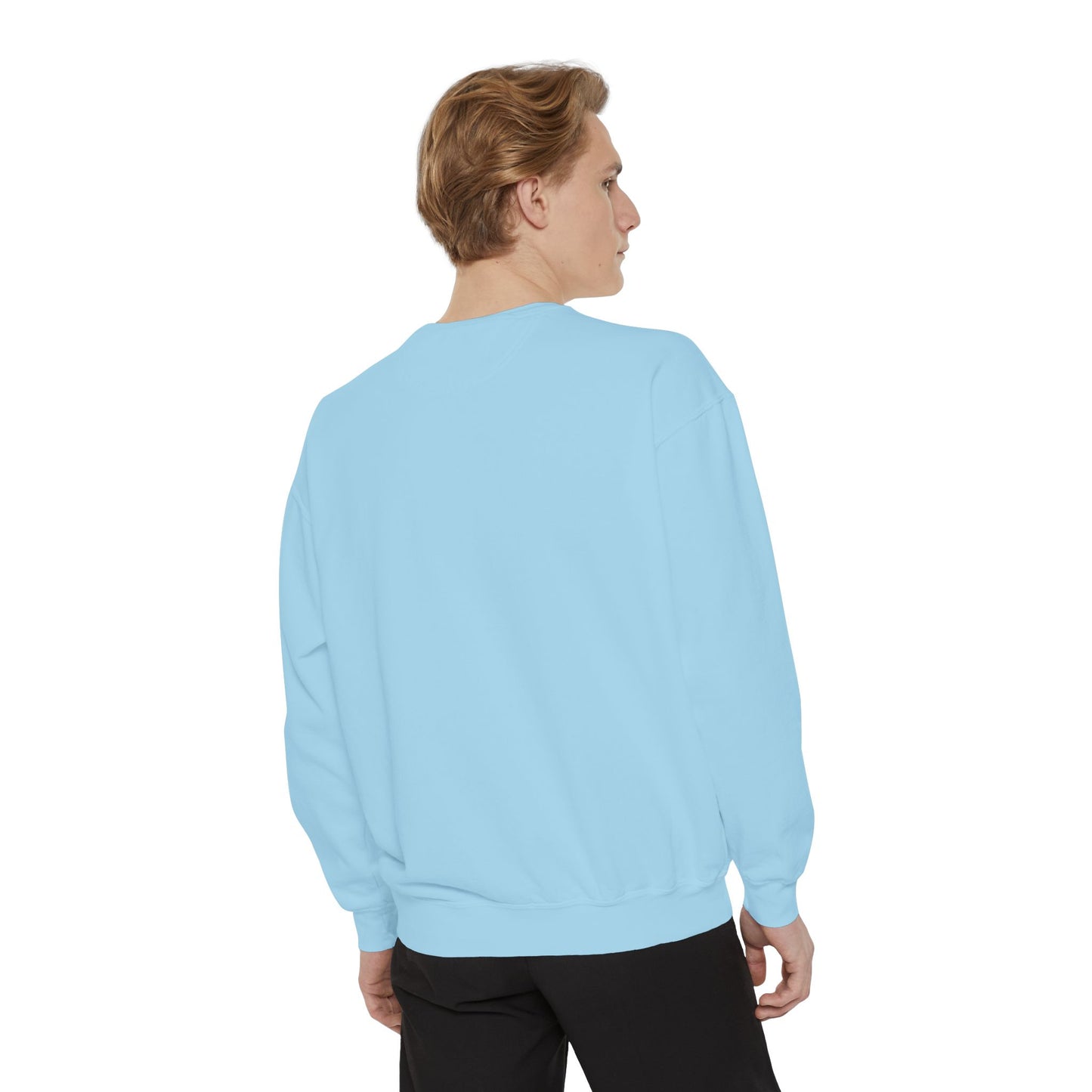 Pink Minimalist Garment-Dyed Unisex Sweatshirt