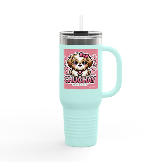 Cute Dog Lover Insulated Travel Mug - 40oz with CHUCHAY Design