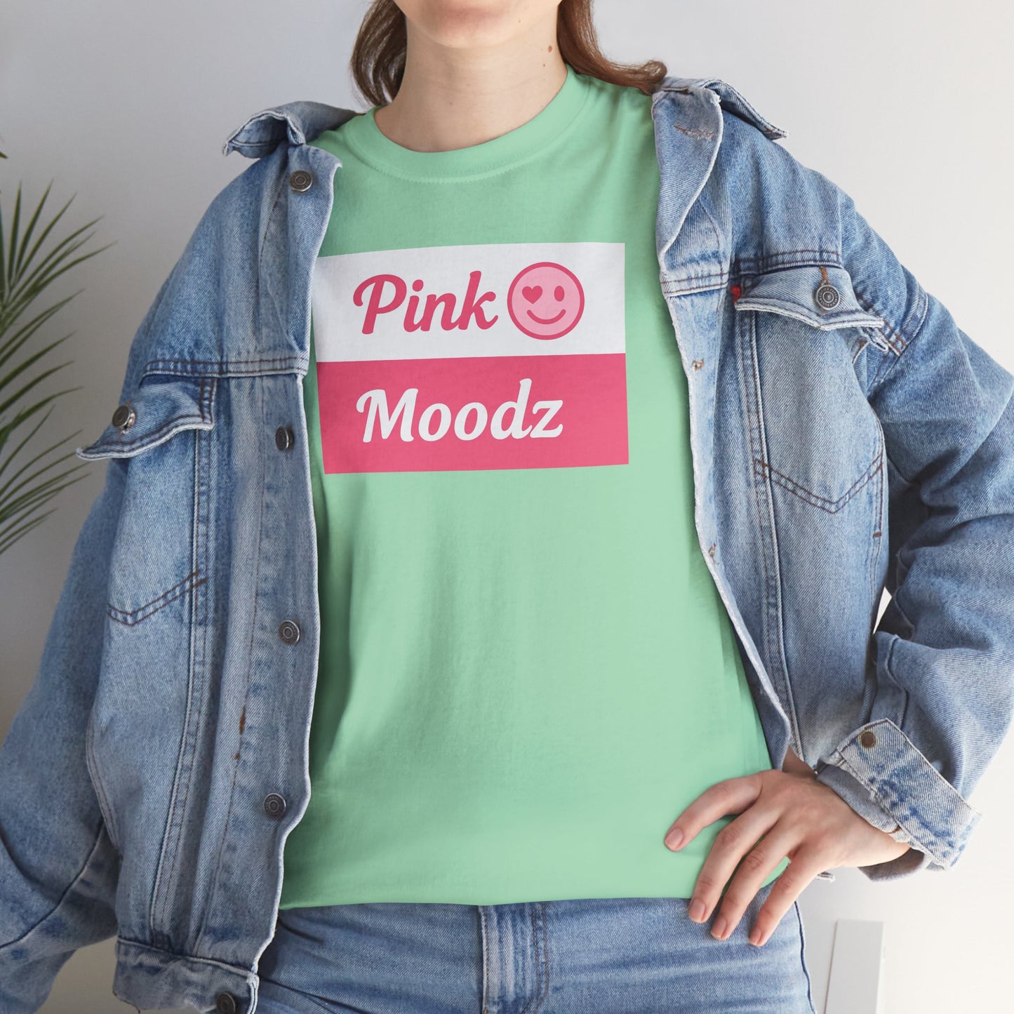 Pink Moodz Unisex Heavy Cotton Tee – Casual and Fun Vibe
