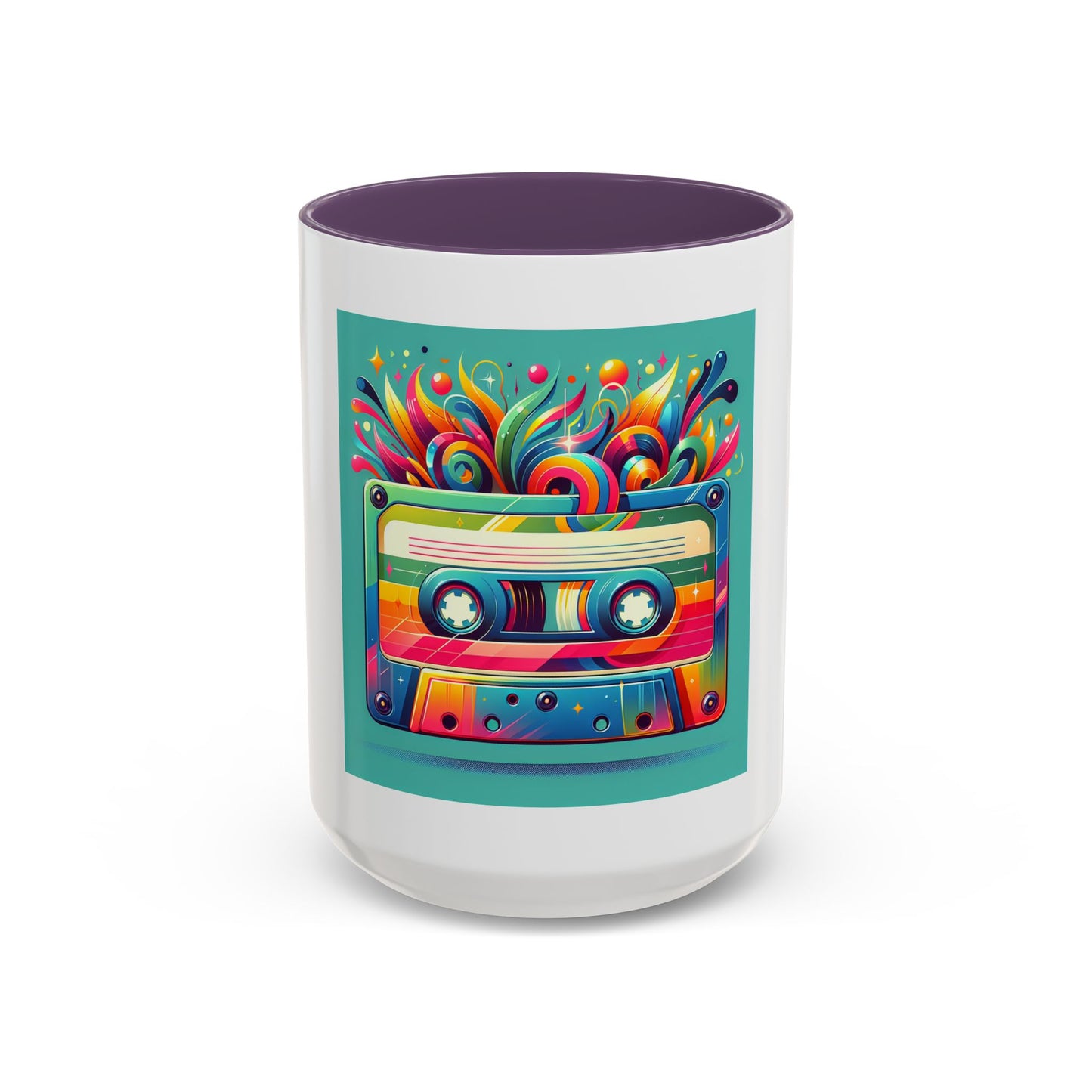 Retro Vibrant Coffee Mug - 11oz & 15oz - Perfect Gift for Music Lovers & Nostalgia Fans