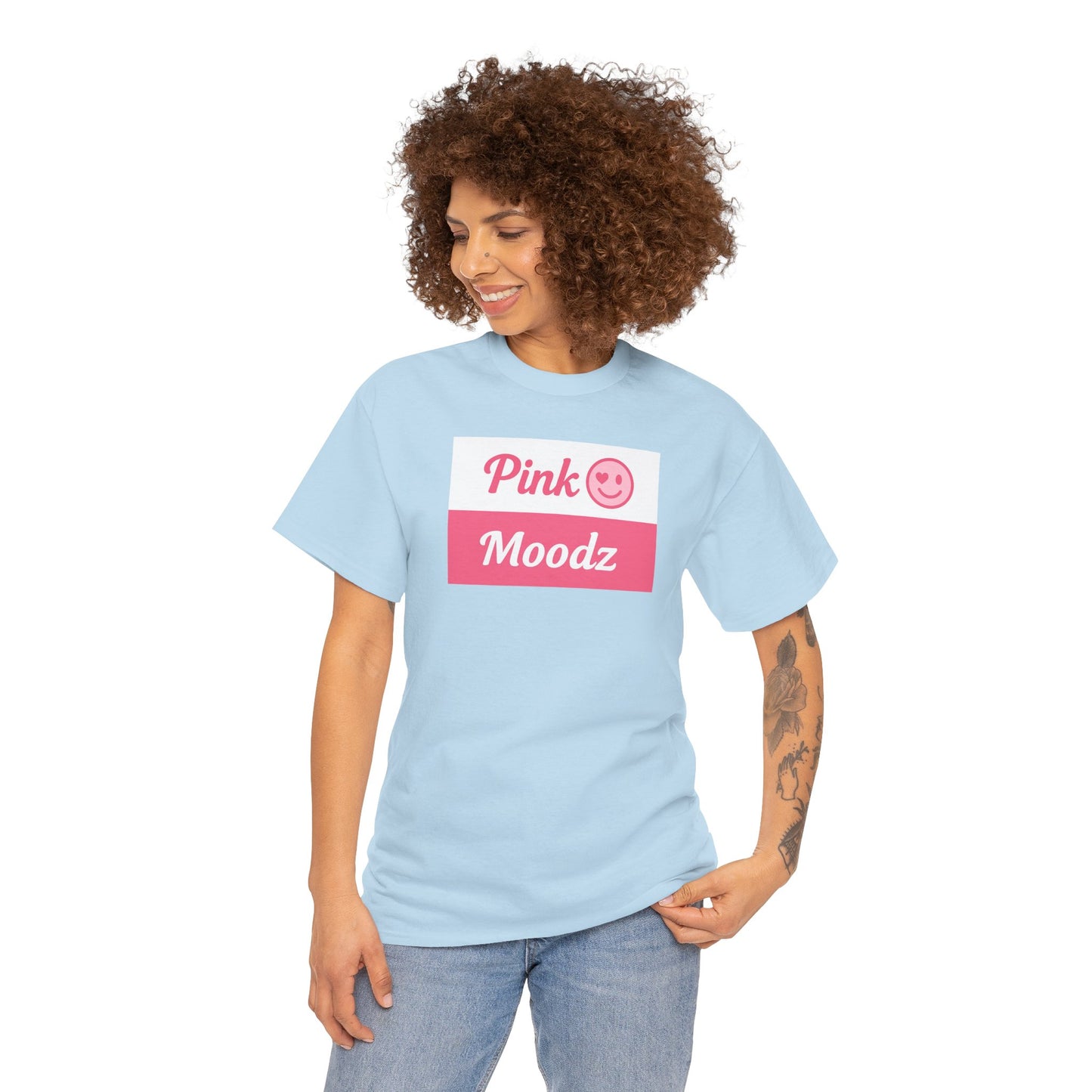 Pink Moodz Unisex Heavy Cotton Tee – Casual and Fun Vibe