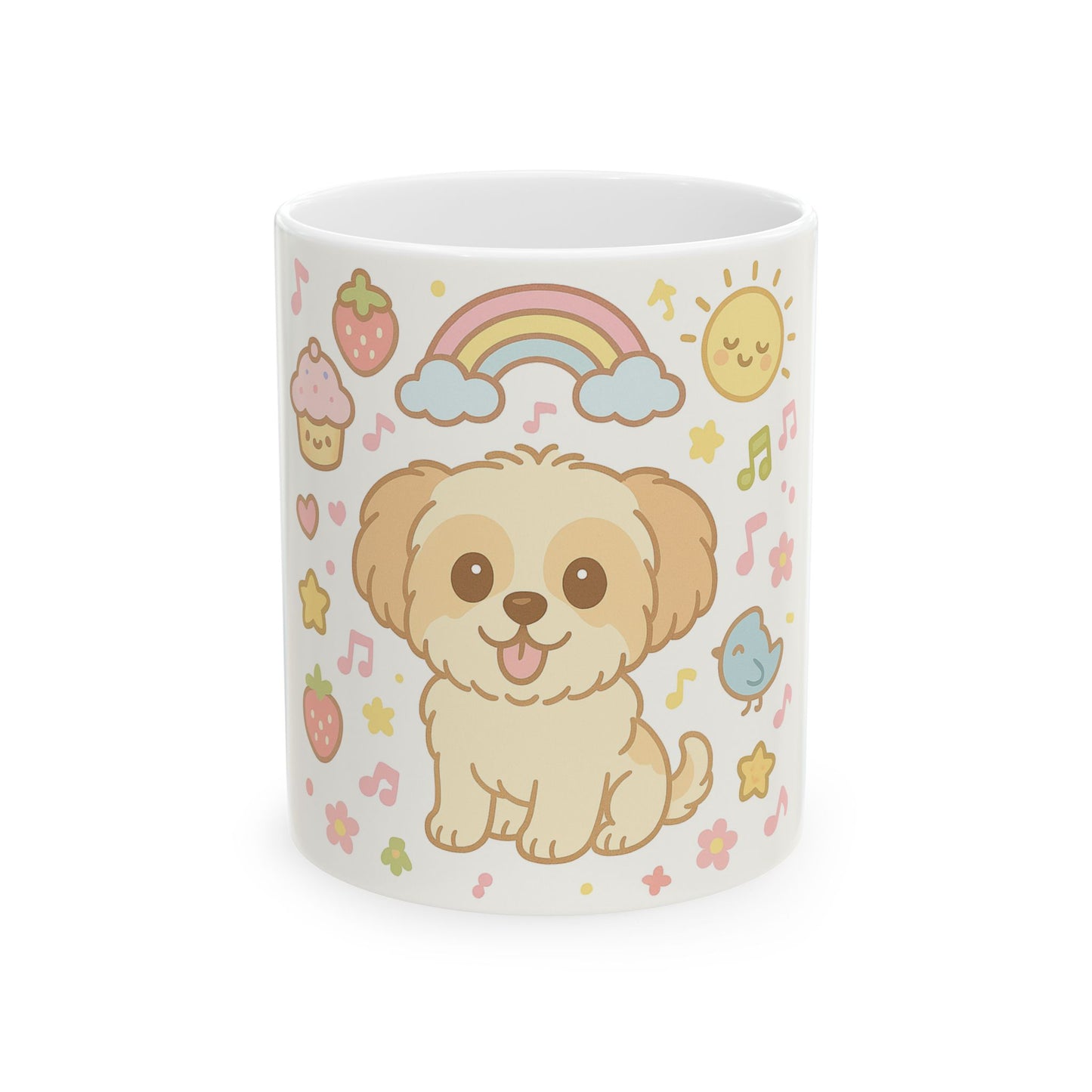 Cute Puppy Ceramic Mug - 11oz & 15oz, Ideal Gift for Dog Lovers
