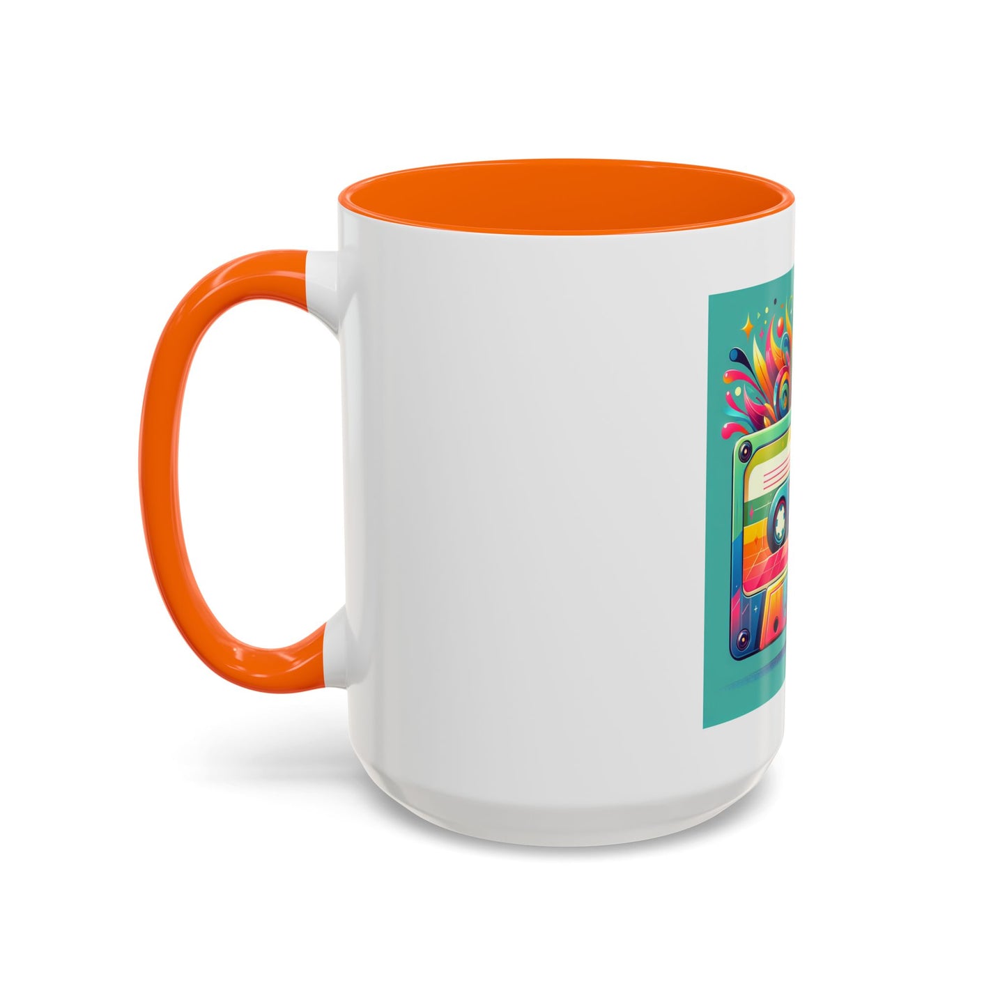 Retro Vibrant Coffee Mug - 11oz & 15oz - Perfect Gift for Music Lovers & Nostalgia Fans