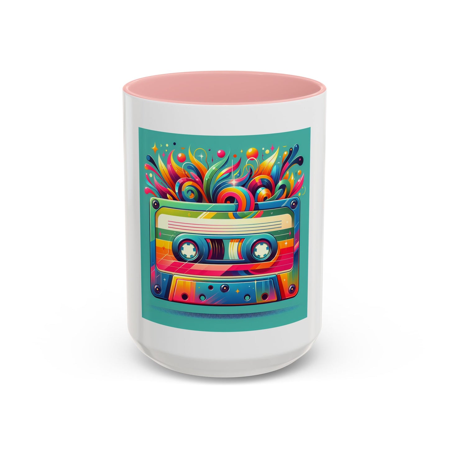 Retro Vibrant Coffee Mug - 11oz & 15oz - Perfect Gift for Music Lovers & Nostalgia Fans