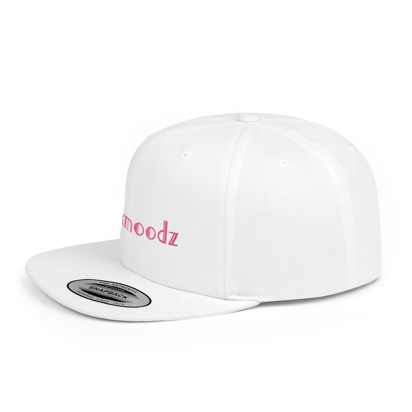 Pink Moodz Flat Bill Snapback Hat - Trendy Adjustable Cap for Fashion Lovers