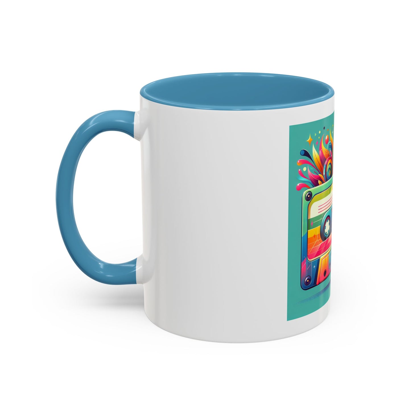 Retro Vibrant Coffee Mug - 11oz & 15oz - Perfect Gift for Music Lovers & Nostalgia Fans