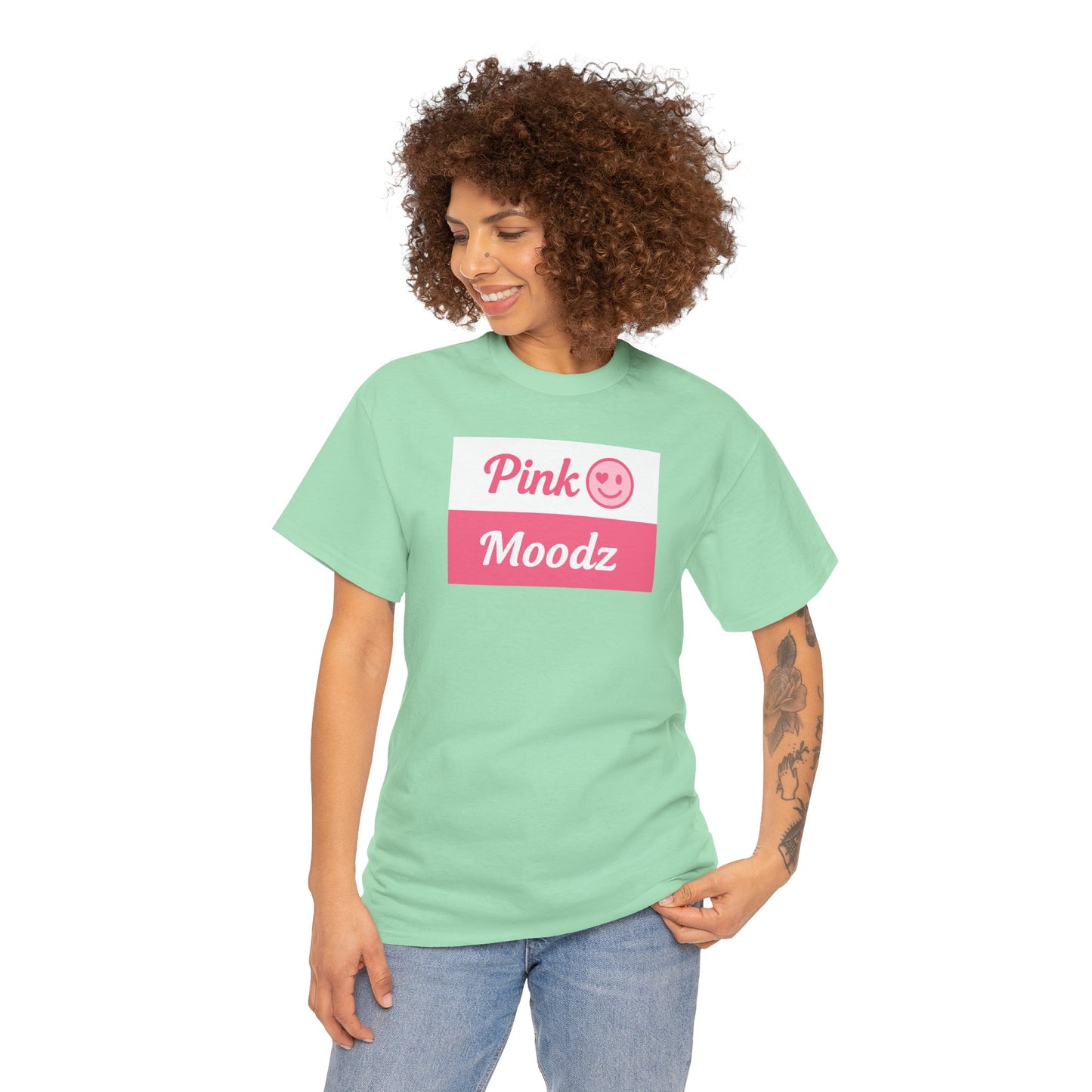 Pink Moodz Unisex Heavy Cotton Tee – Casual and Fun Vibe