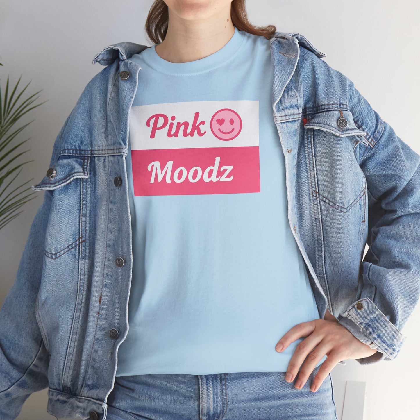 Pink Moodz Unisex Heavy Cotton Tee – Casual and Fun Vibe