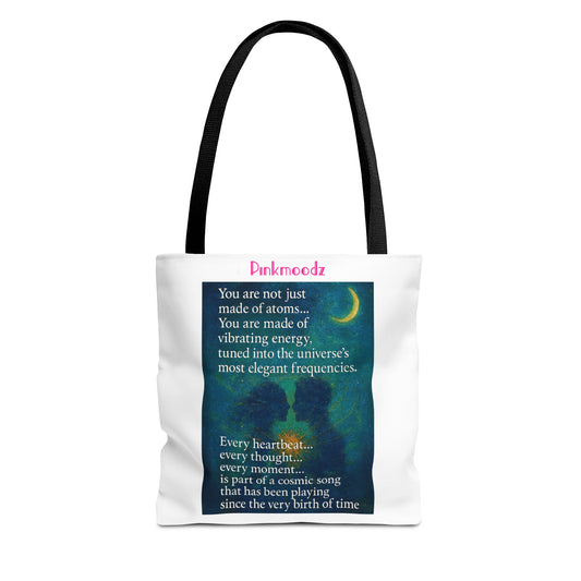 Cosmic Energy Tote Bag | Art Print Bag, Inspirational Gift, Eco-Friendly Reusable Tote, Affirmation Bag, Unique Shopping Tote