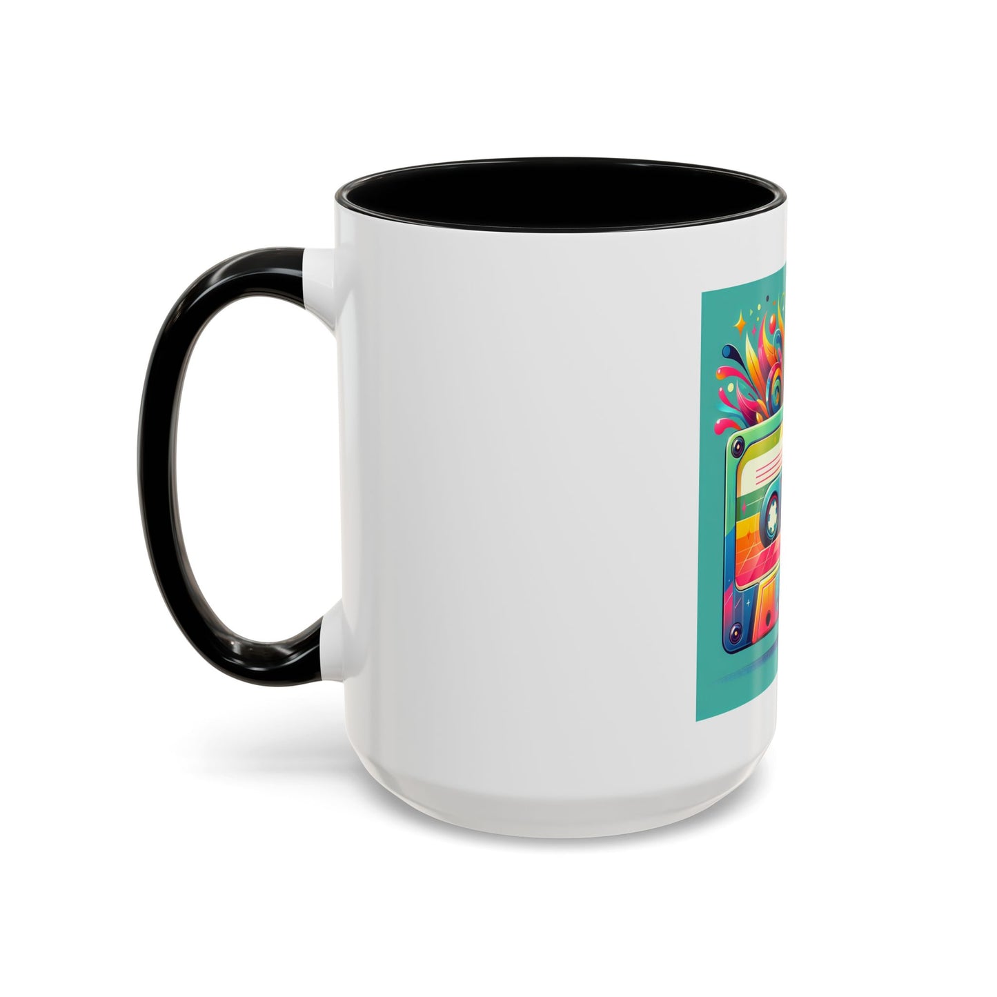 Retro Vibrant Coffee Mug - 11oz & 15oz - Perfect Gift for Music Lovers & Nostalgia Fans
