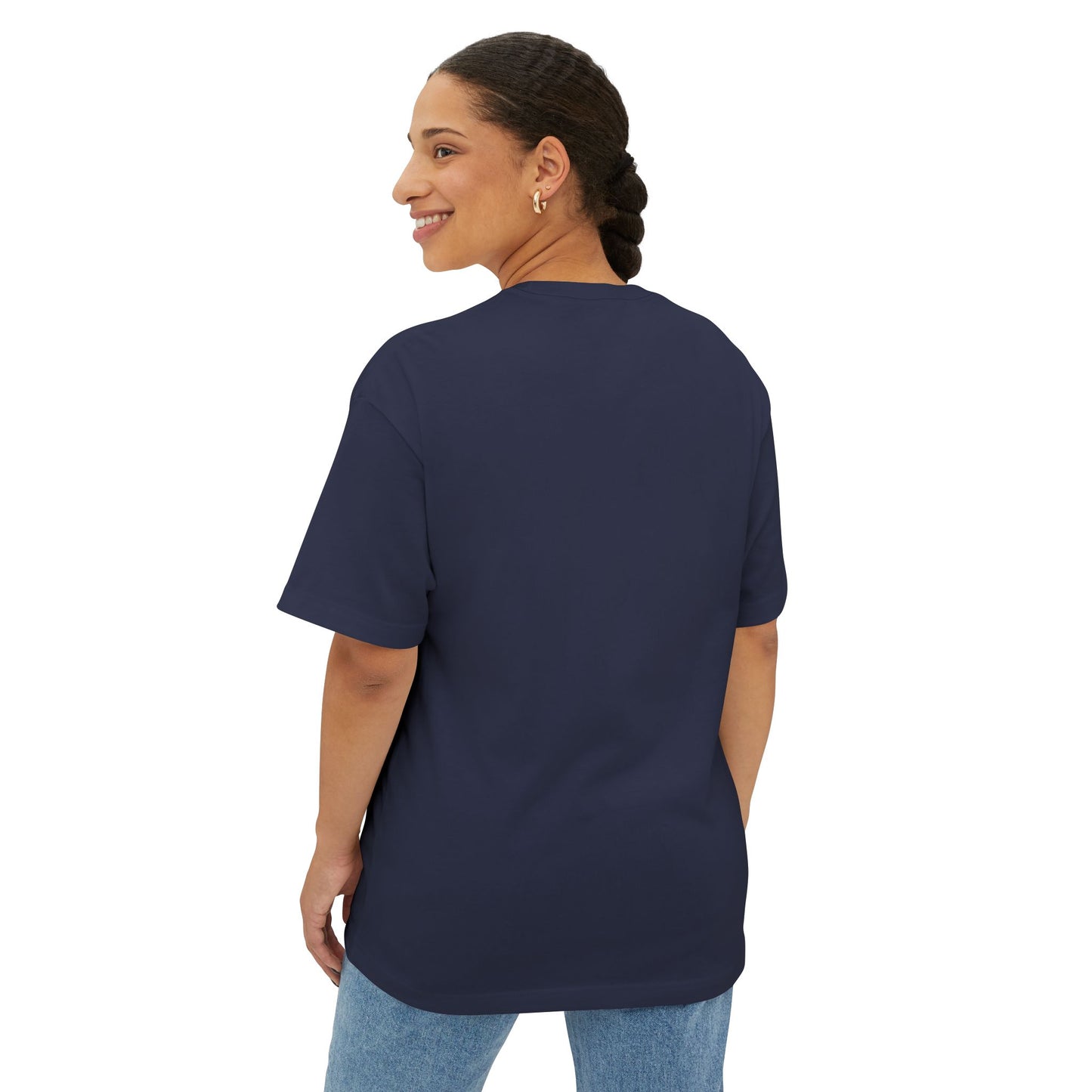 Retro Vibes Unisex Oversized Boxy Tee with Colorful Graphic Design