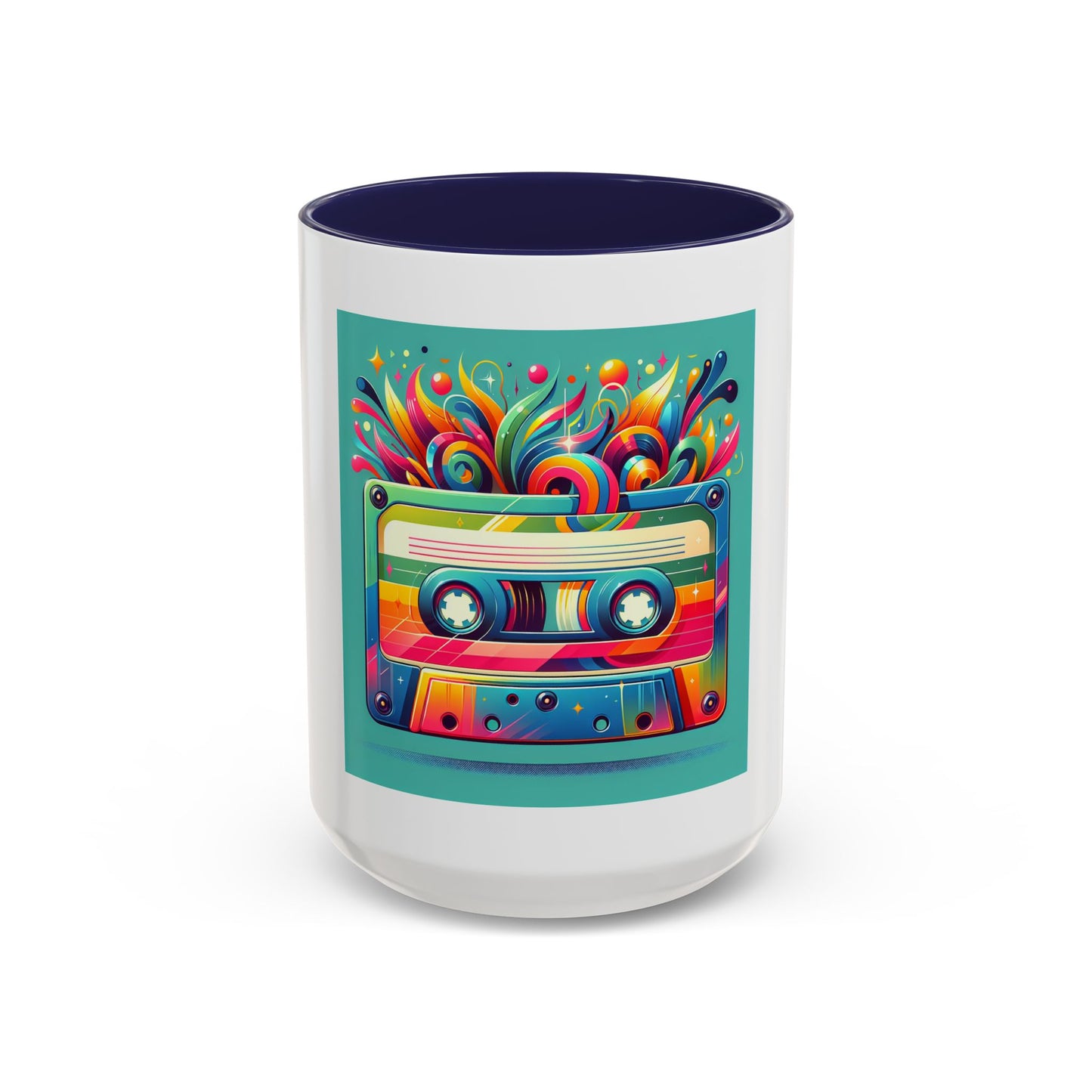 Retro Vibrant Coffee Mug - 11oz & 15oz - Perfect Gift for Music Lovers & Nostalgia Fans