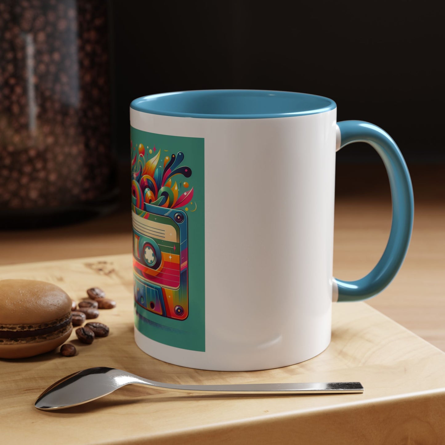 Retro Vibrant Coffee Mug - 11oz & 15oz - Perfect Gift for Music Lovers & Nostalgia Fans
