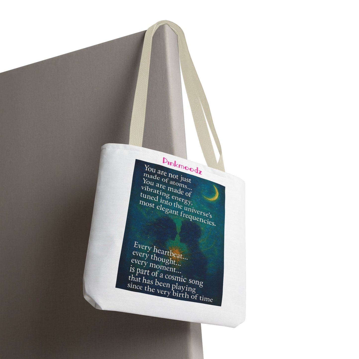 Cosmic Energy Tote Bag | Art Print Bag, Inspirational Gift, Eco-Friendly Reusable Tote, Affirmation Bag, Unique Shopping Tote