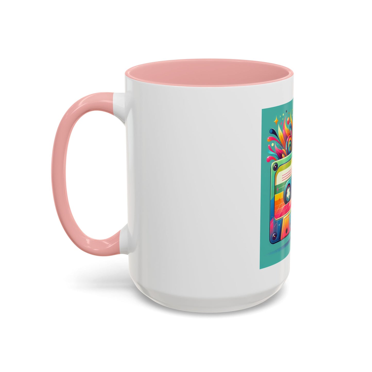 Retro Vibrant Coffee Mug - 11oz & 15oz - Perfect Gift for Music Lovers & Nostalgia Fans