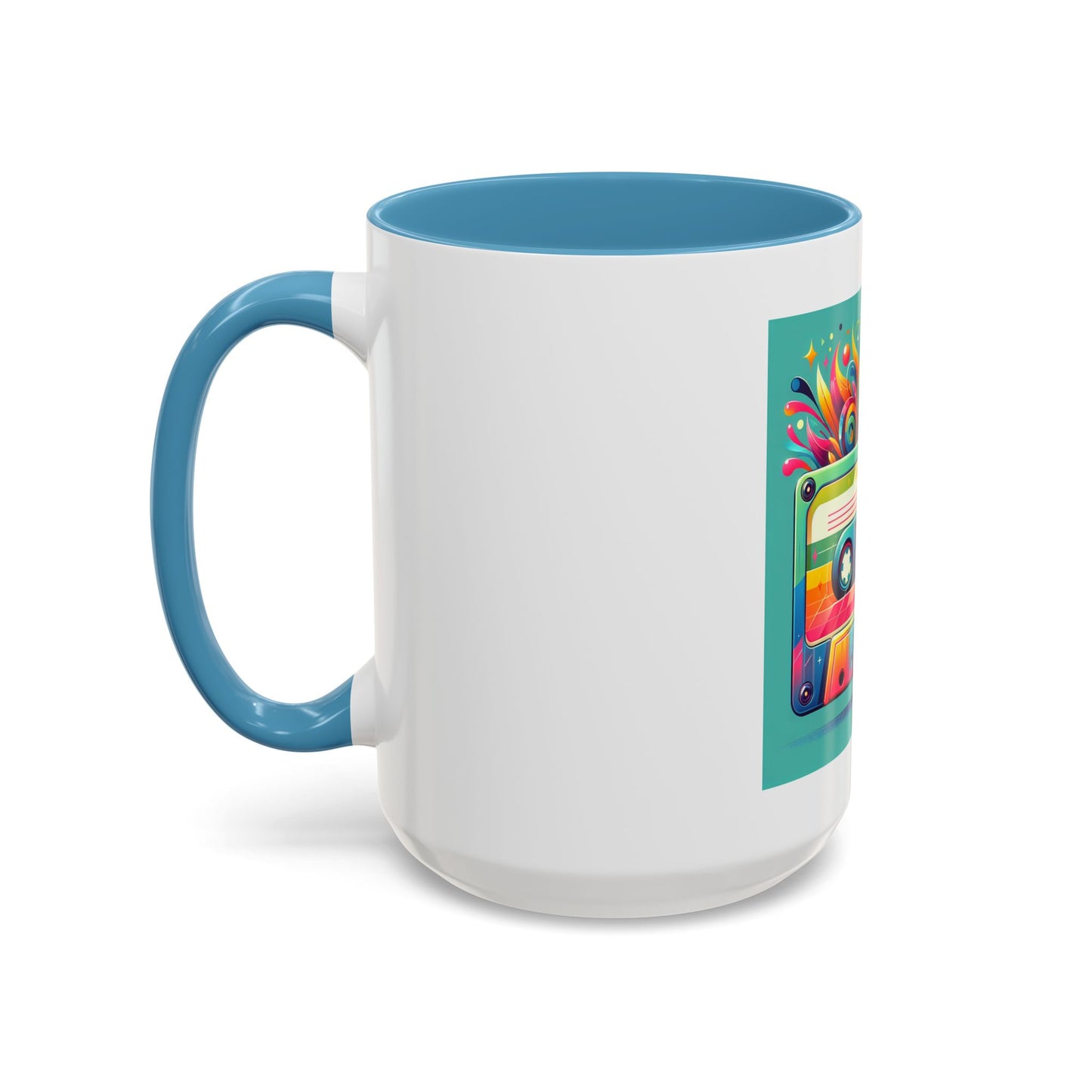 Retro Vibrant Coffee Mug - 11oz & 15oz - Perfect Gift for Music Lovers & Nostalgia Fans