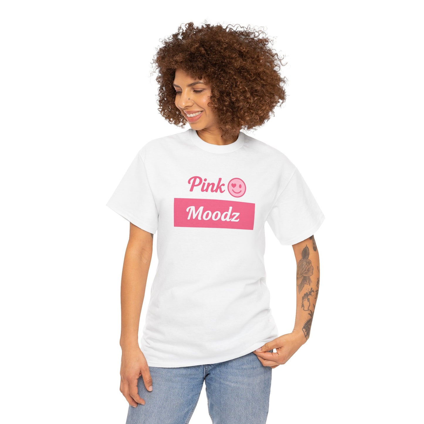 Pink Moodz Unisex Heavy Cotton Tee – Casual and Fun Vibe