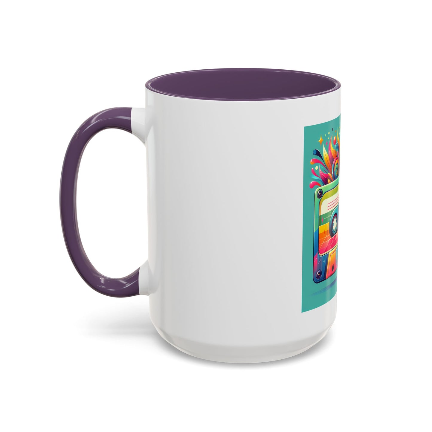 Retro Vibrant Coffee Mug - 11oz & 15oz - Perfect Gift for Music Lovers & Nostalgia Fans