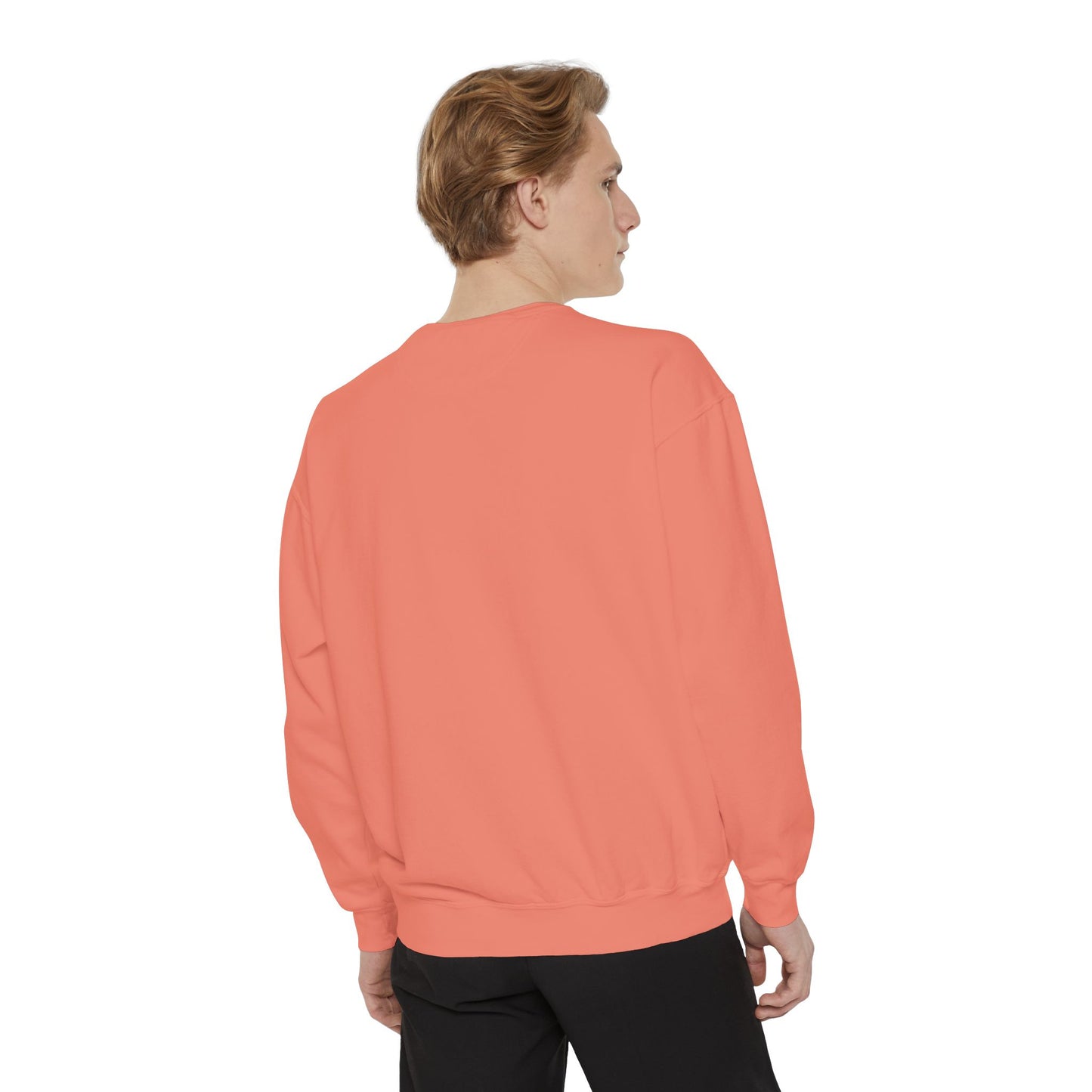 Pink Minimalist Garment-Dyed Unisex Sweatshirt