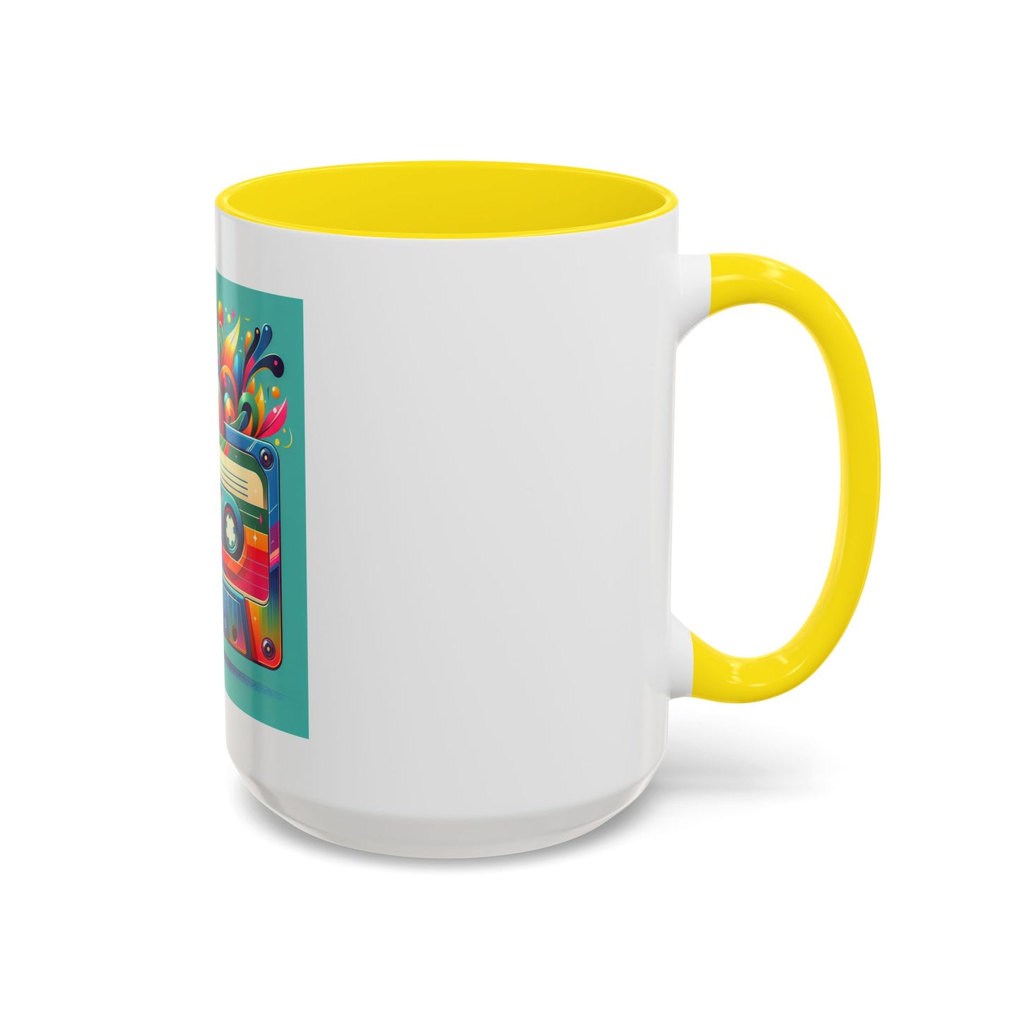 Retro Vibrant Coffee Mug - 11oz & 15oz - Perfect Gift for Music Lovers & Nostalgia Fans