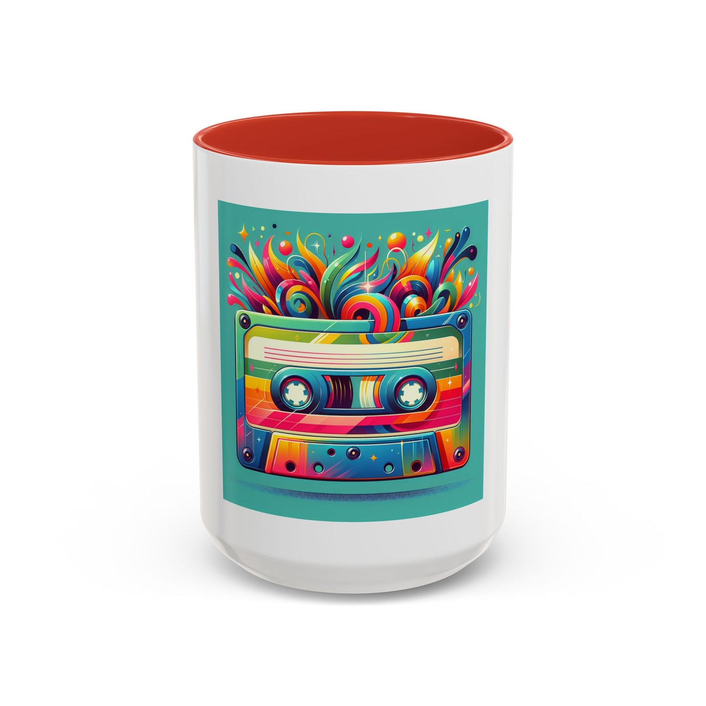 Retro Vibrant Coffee Mug - 11oz & 15oz - Perfect Gift for Music Lovers & Nostalgia Fans