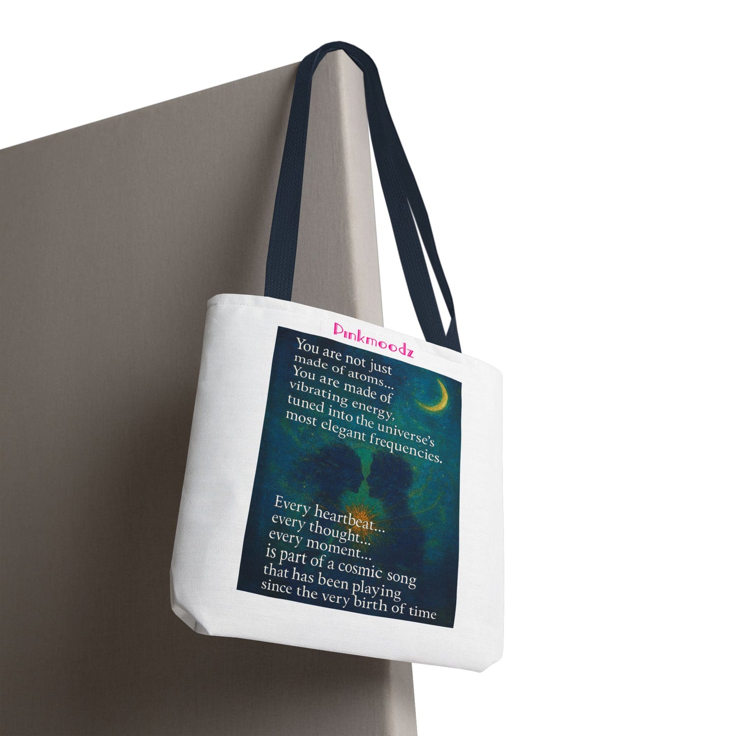 Cosmic Energy Tote Bag | Art Print Bag, Inspirational Gift, Eco-Friendly Reusable Tote, Affirmation Bag, Unique Shopping Tote