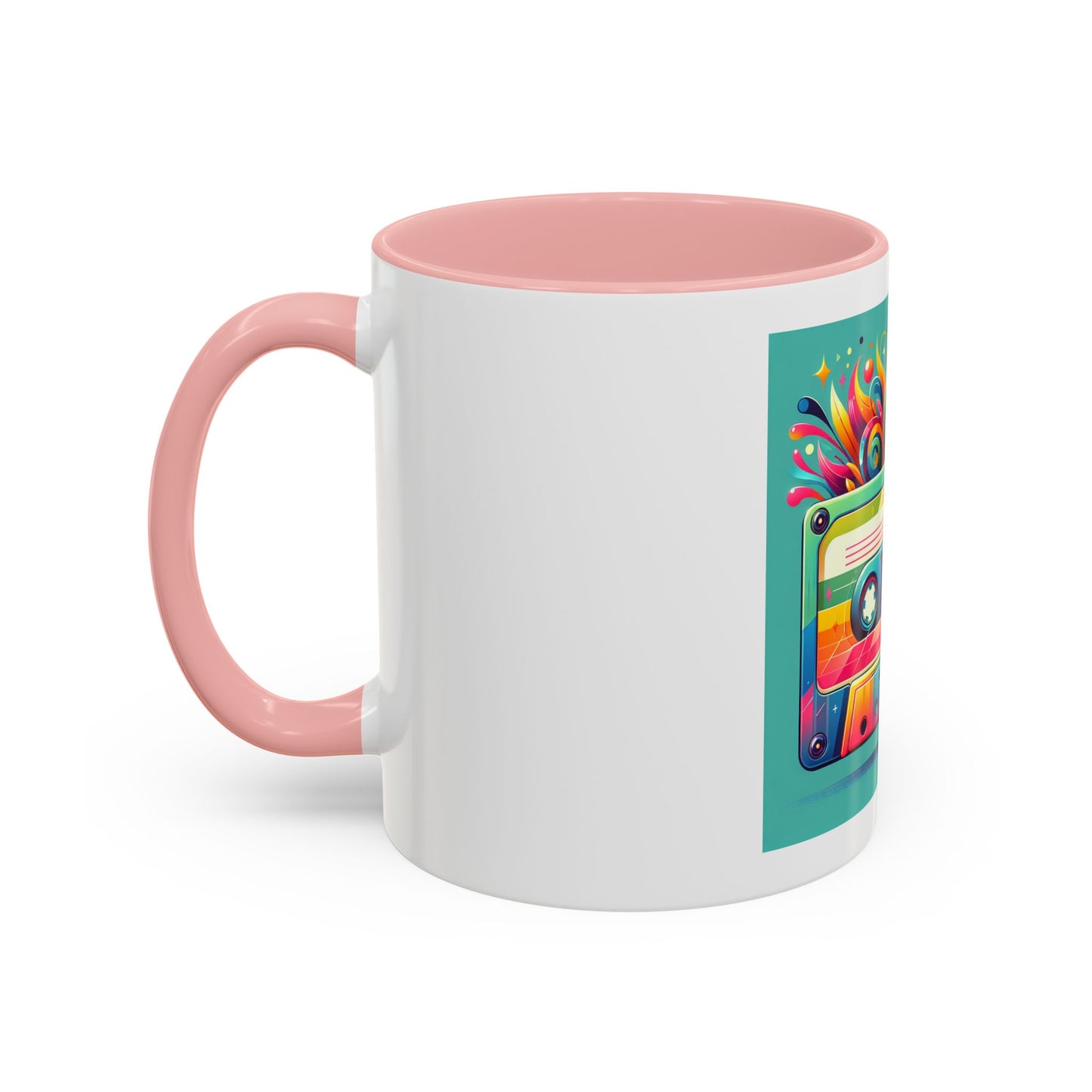 Retro Vibrant Coffee Mug - 11oz & 15oz - Perfect Gift for Music Lovers & Nostalgia Fans