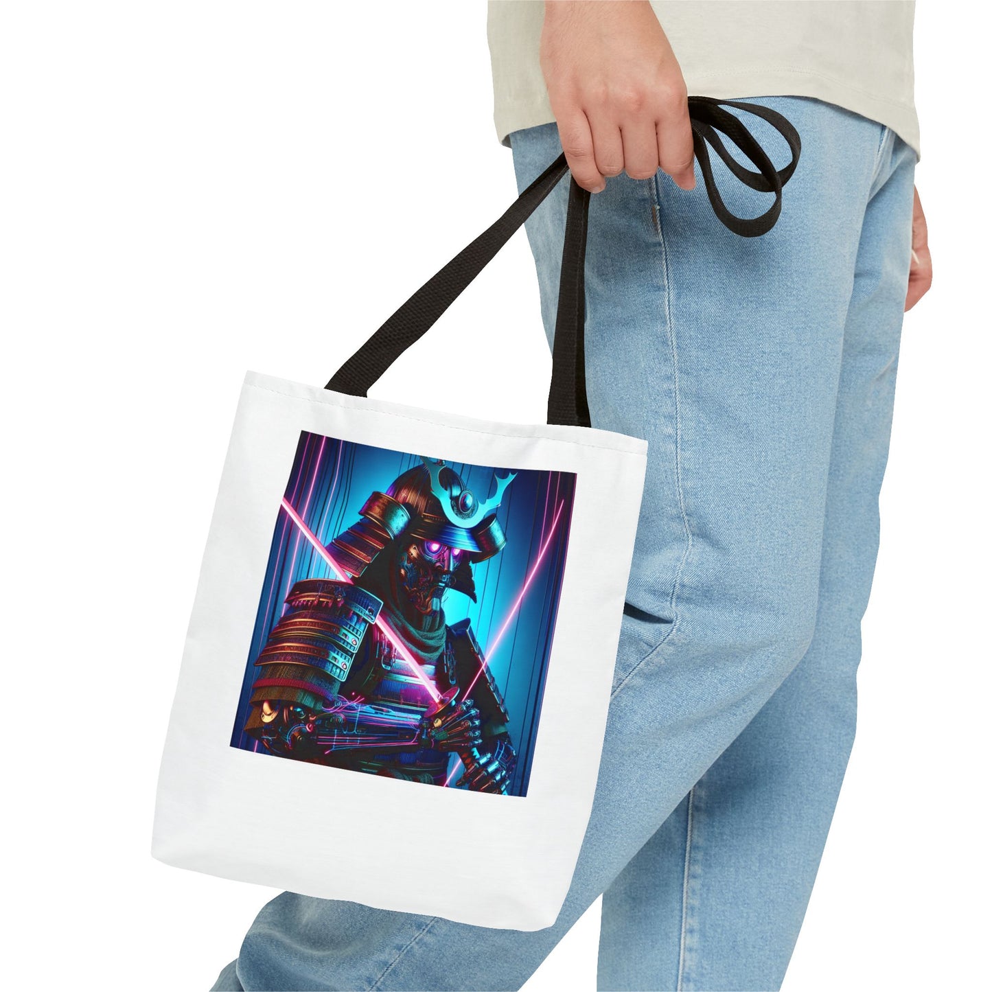 Neon Samurai Tote Bag - Stylish & Functional Carry-All for Gamers